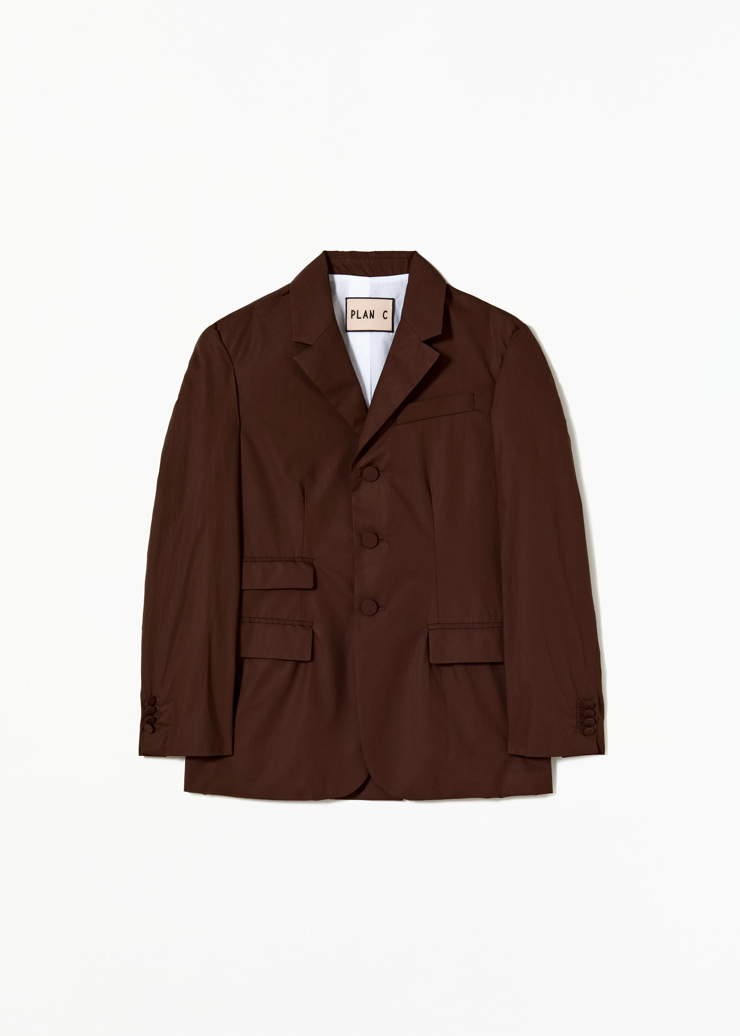 COFFEE COTTON BLAZER sold by Plan C