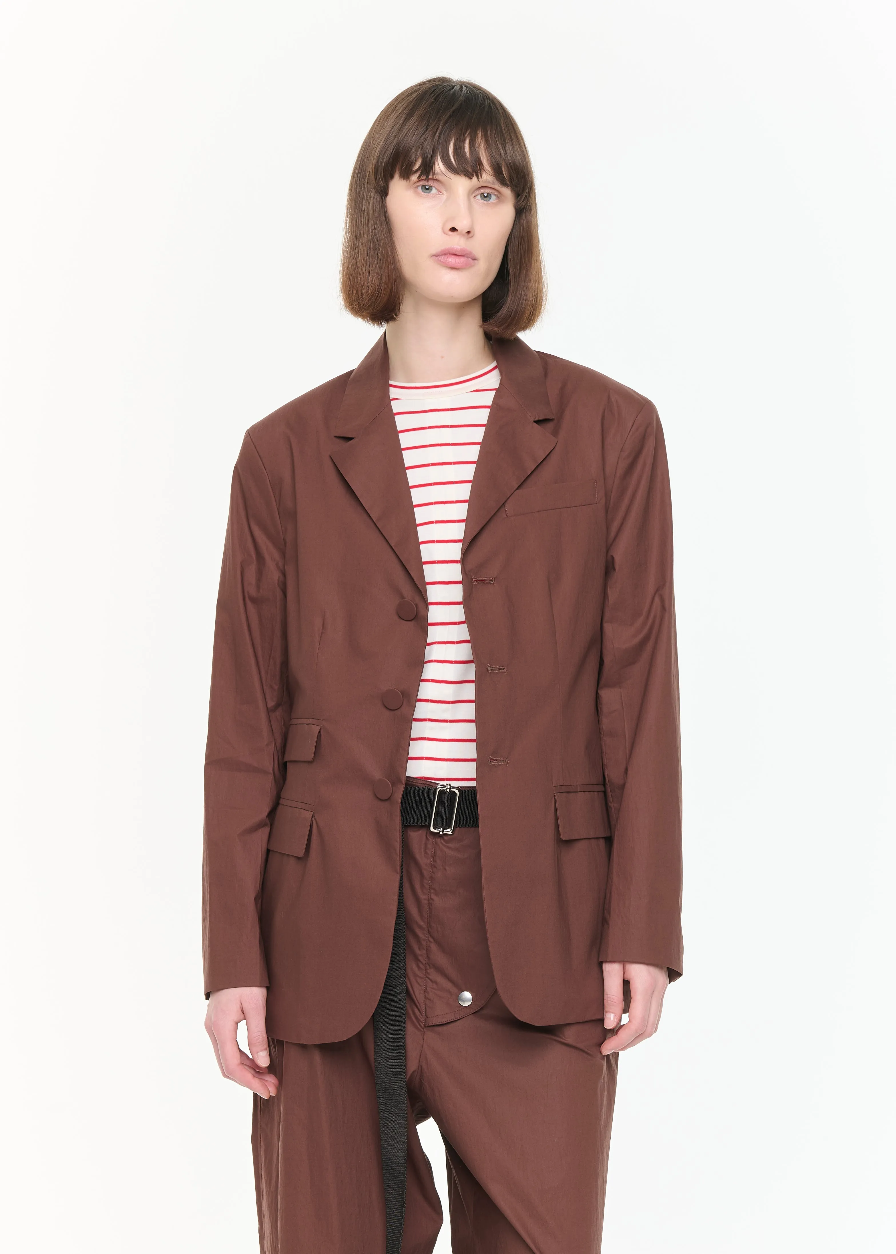 COFFEE COTTON BLAZER sold by Plan C product image thumbnail 3