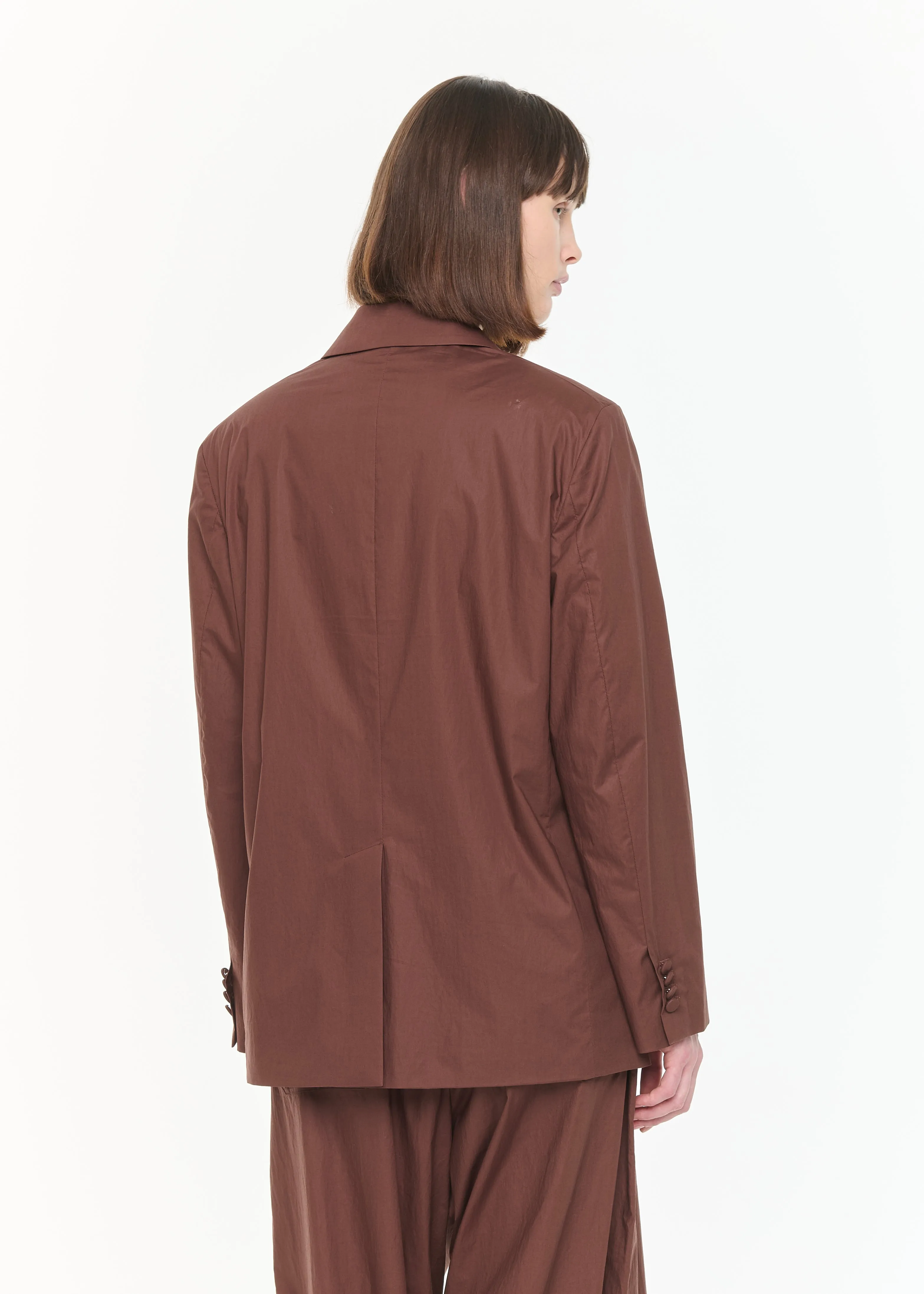 COFFEE COTTON BLAZER sold by Plan C product image thumbnail 5