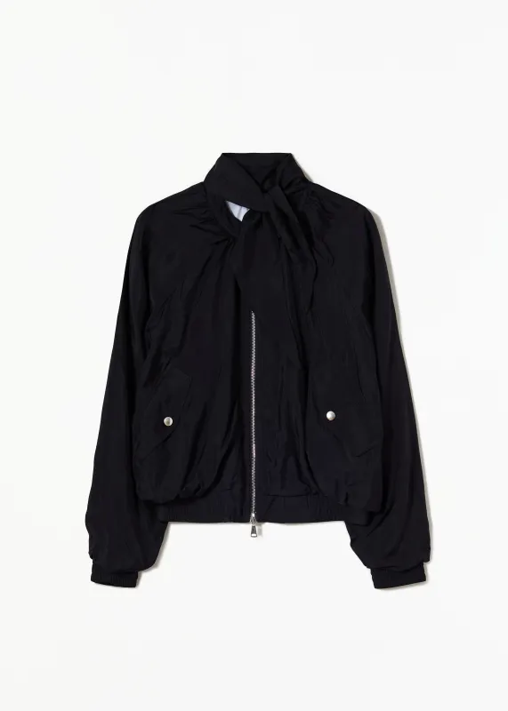 BLUE BLACK BOMBER JACKET made by Plan C