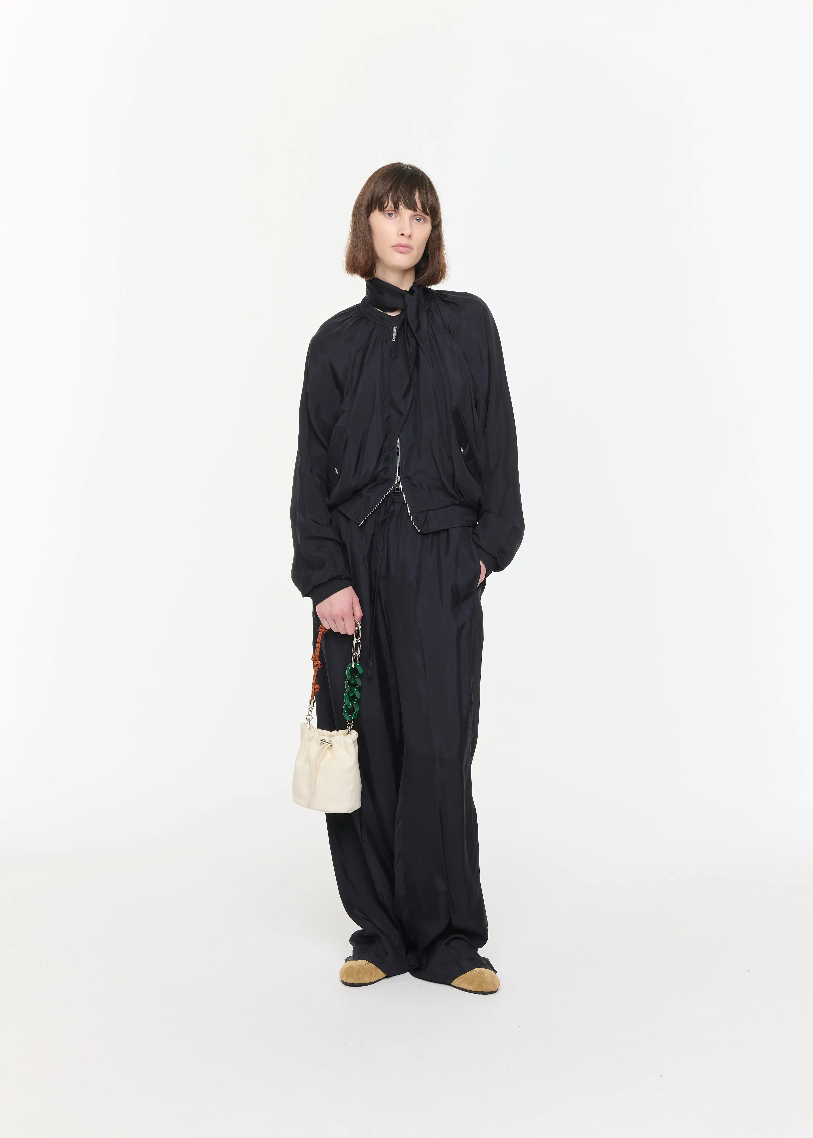 BLUE BLACK BOMBER JACKET sold by Plan C product image thumbnail 2