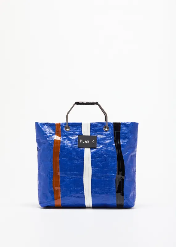 BLUE WAXED BEACH BAG made by Plan C