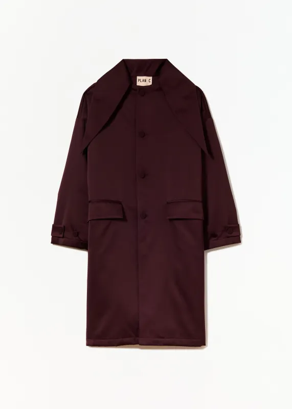 BURGUNDY COAT IN DUCHESSE made by Plan C