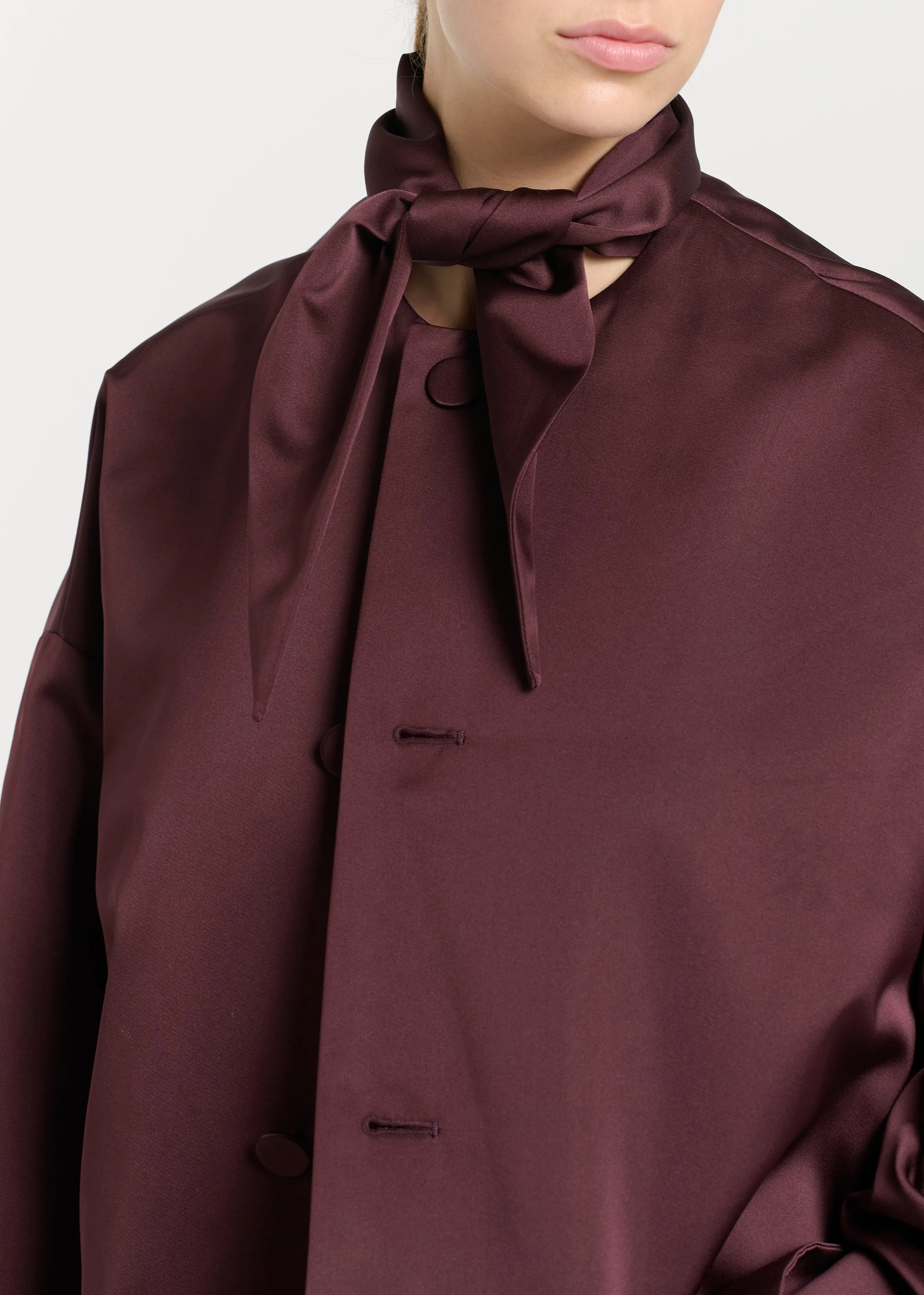 BURGUNDY COAT IN DUCHESSE sold by Plan C product image thumbnail 2