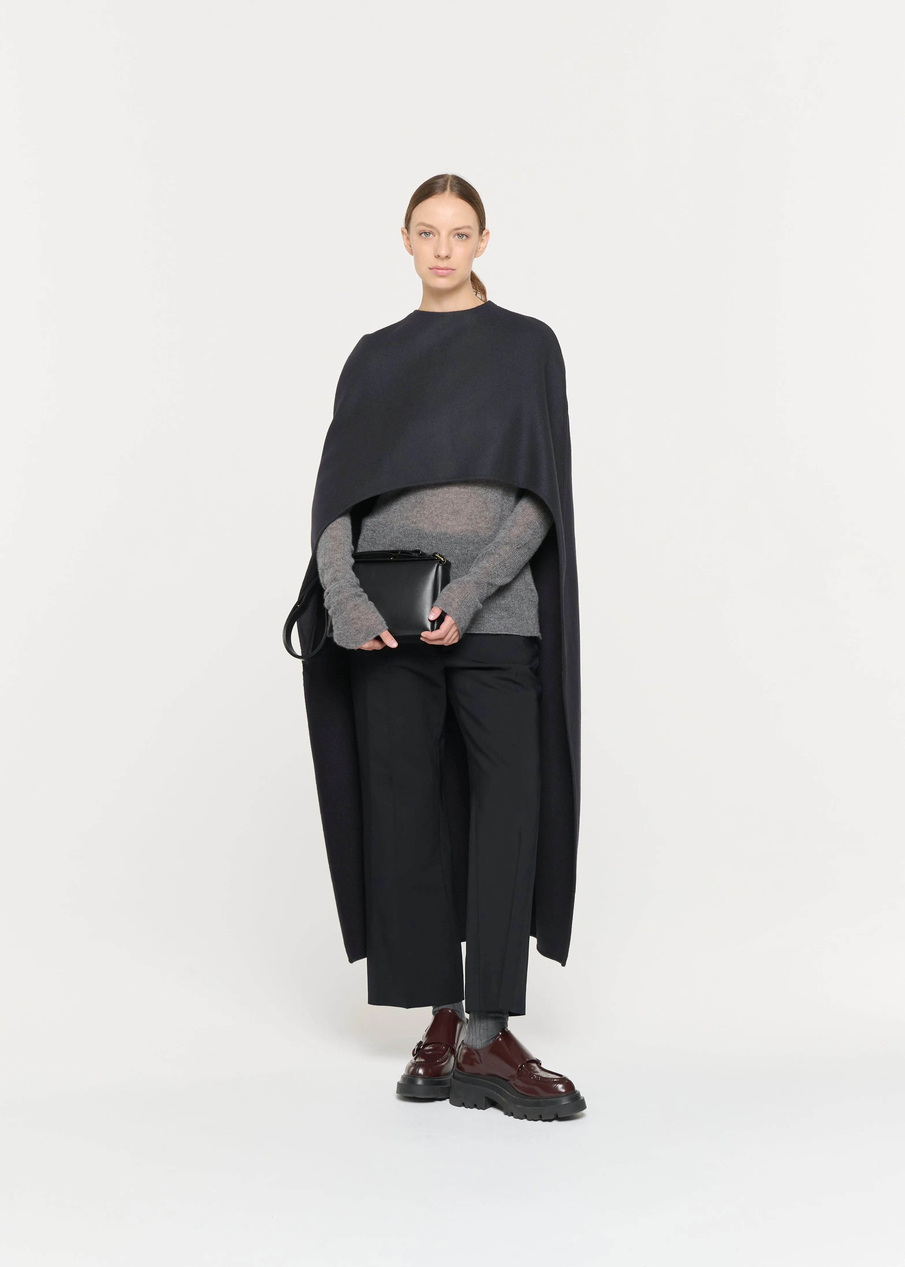 DOUBLE WOOL BLUE BLACK CAPE sold by Plan C product image thumbnail 2