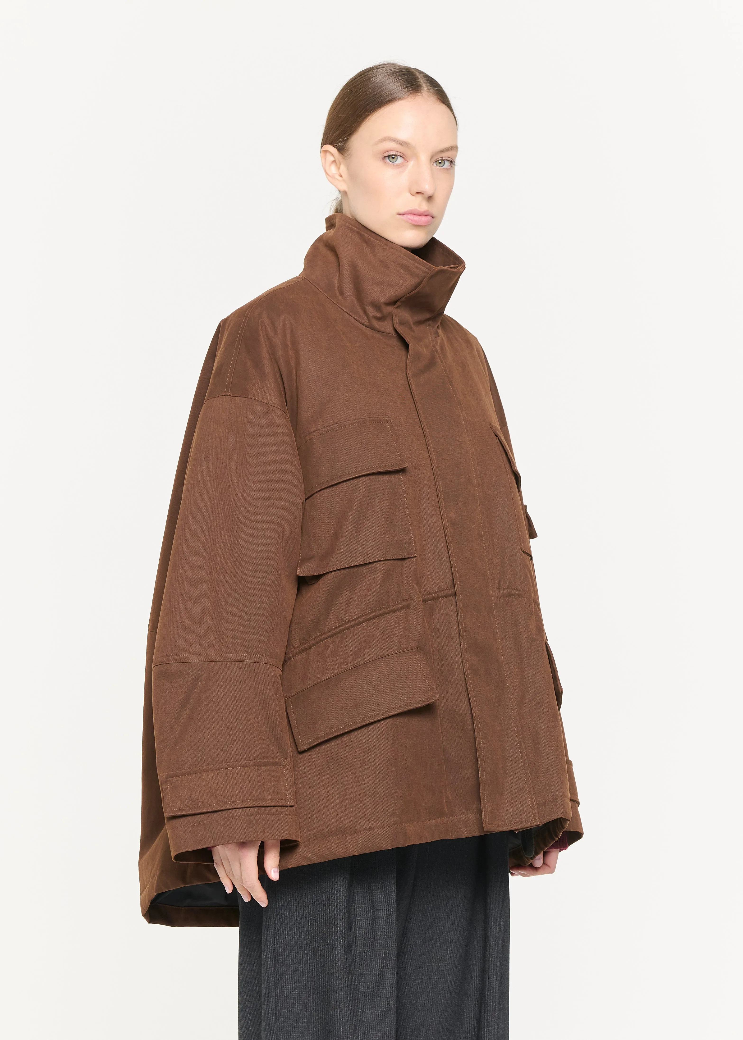 COTTON TWILL CARGO JACKET sold by Plan C product image thumbnail 4