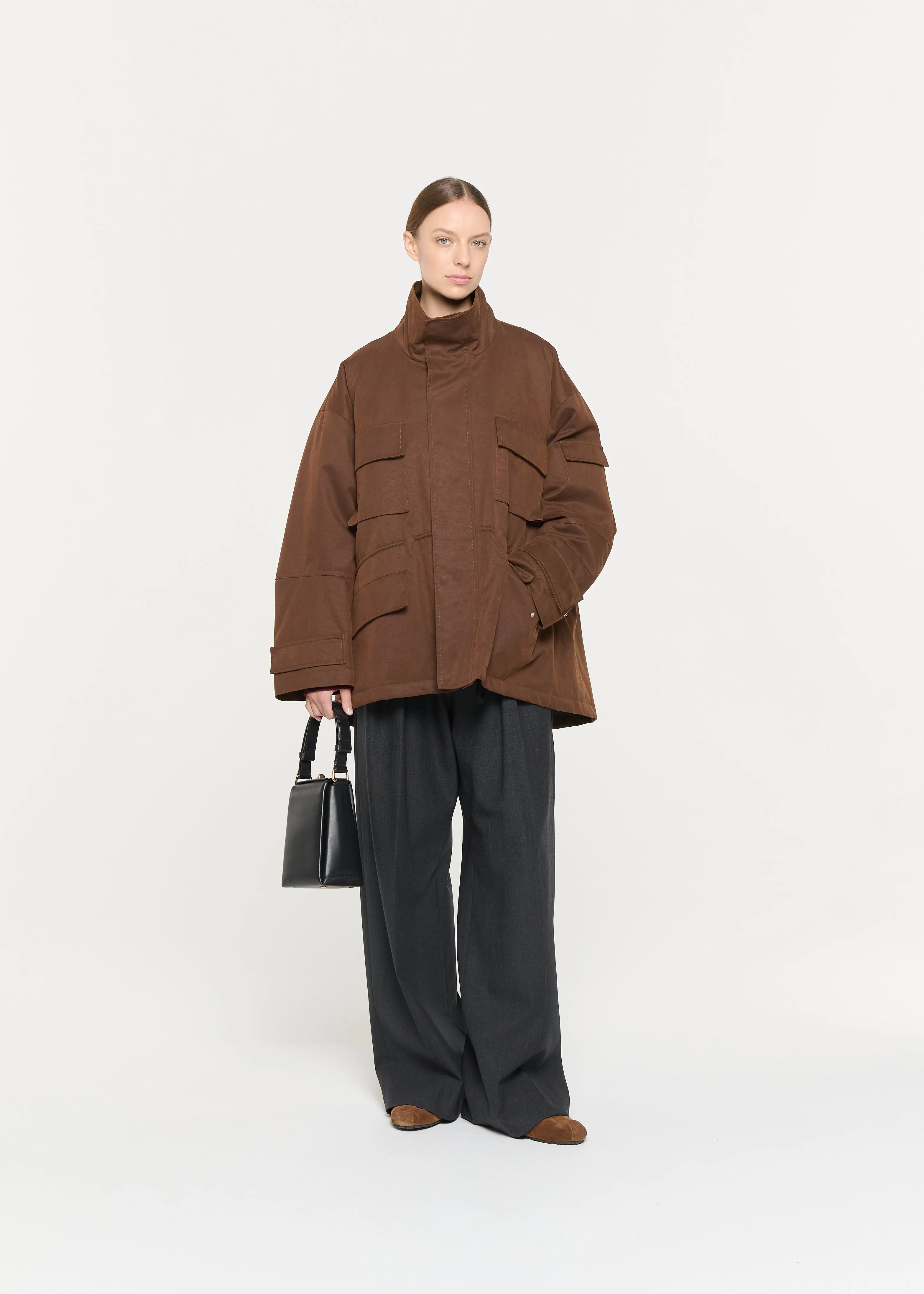 COTTON TWILL CARGO JACKET sold by Plan C product image thumbnail 2