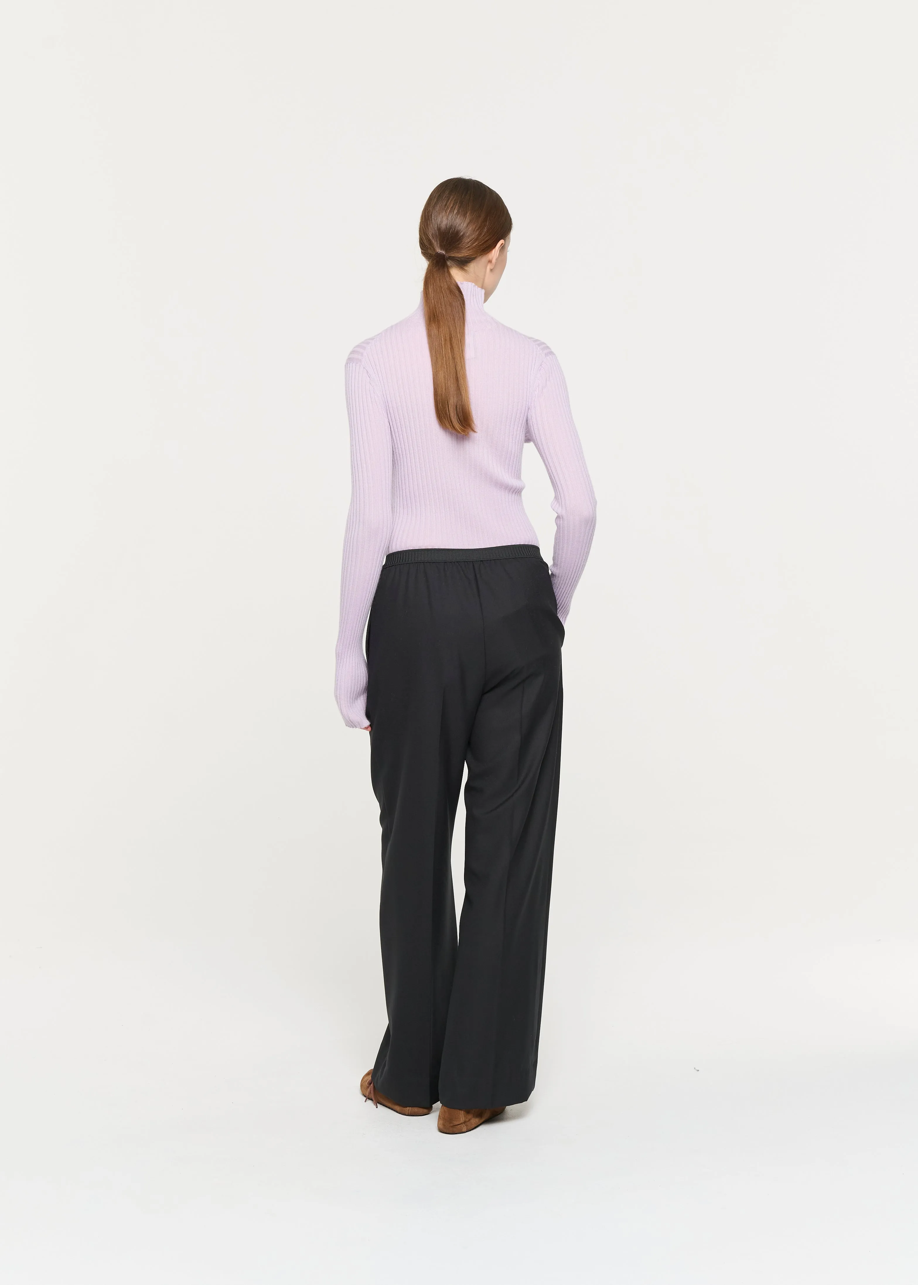 ELASTICATED WAIST BLACK TROUSERS sold by Plan C product image thumbnail 5