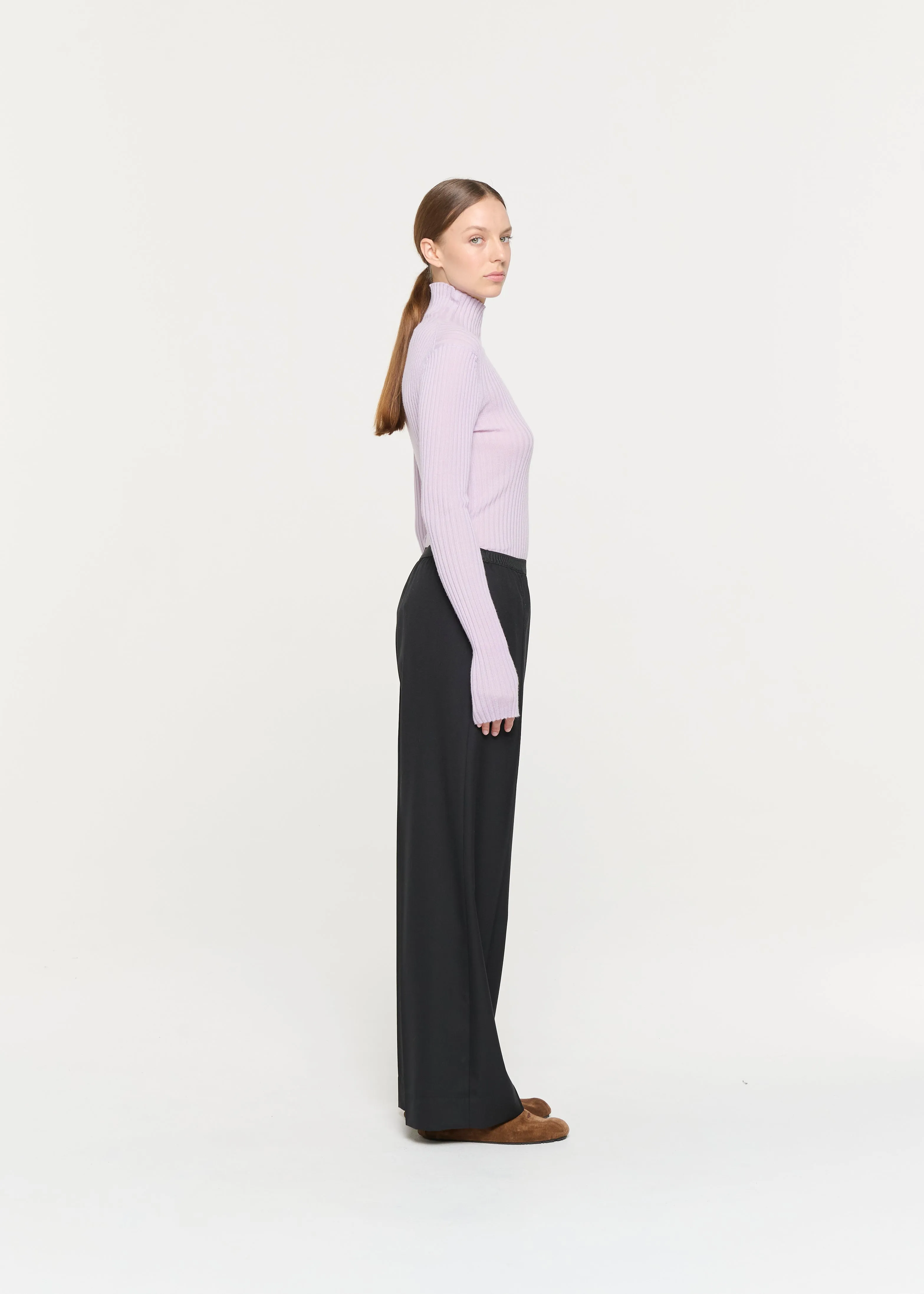 ELASTICATED WAIST BLACK TROUSERS sold by Plan C product image thumbnail 4