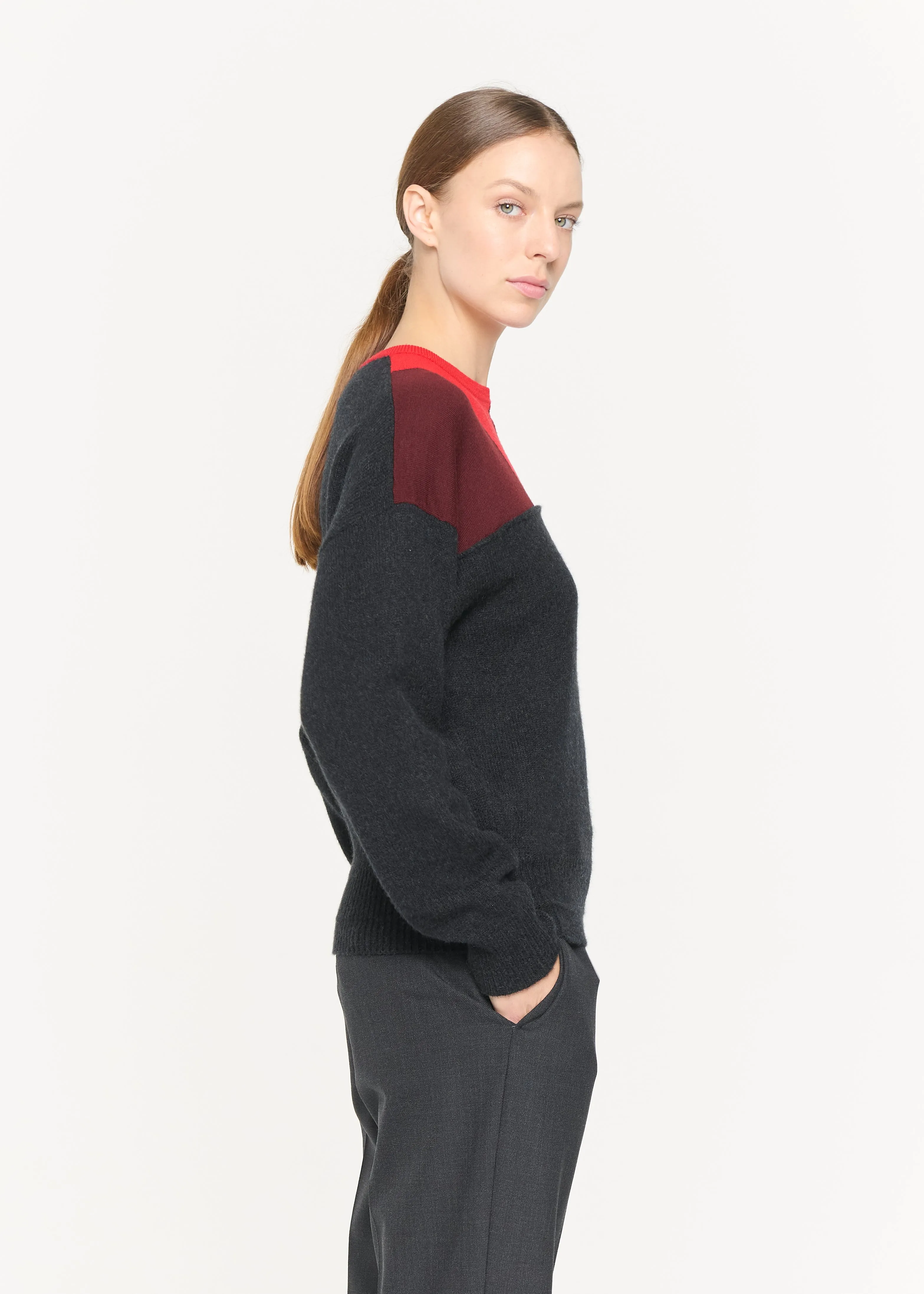 INTARSIA CREW-NECK KNIT sold by Plan C product image thumbnail 5