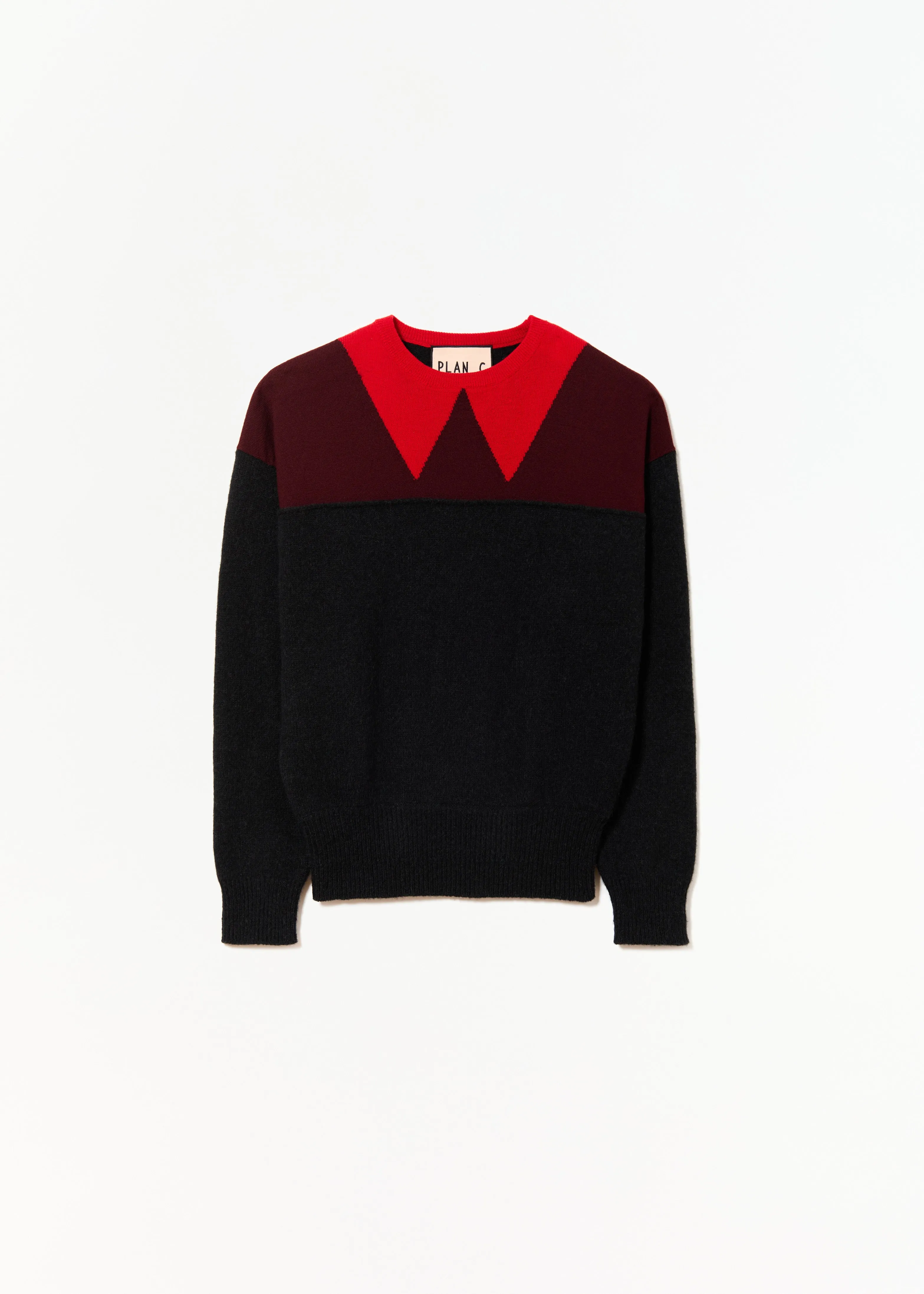 INTARSIA CREW-NECK KNIT sold by Plan C