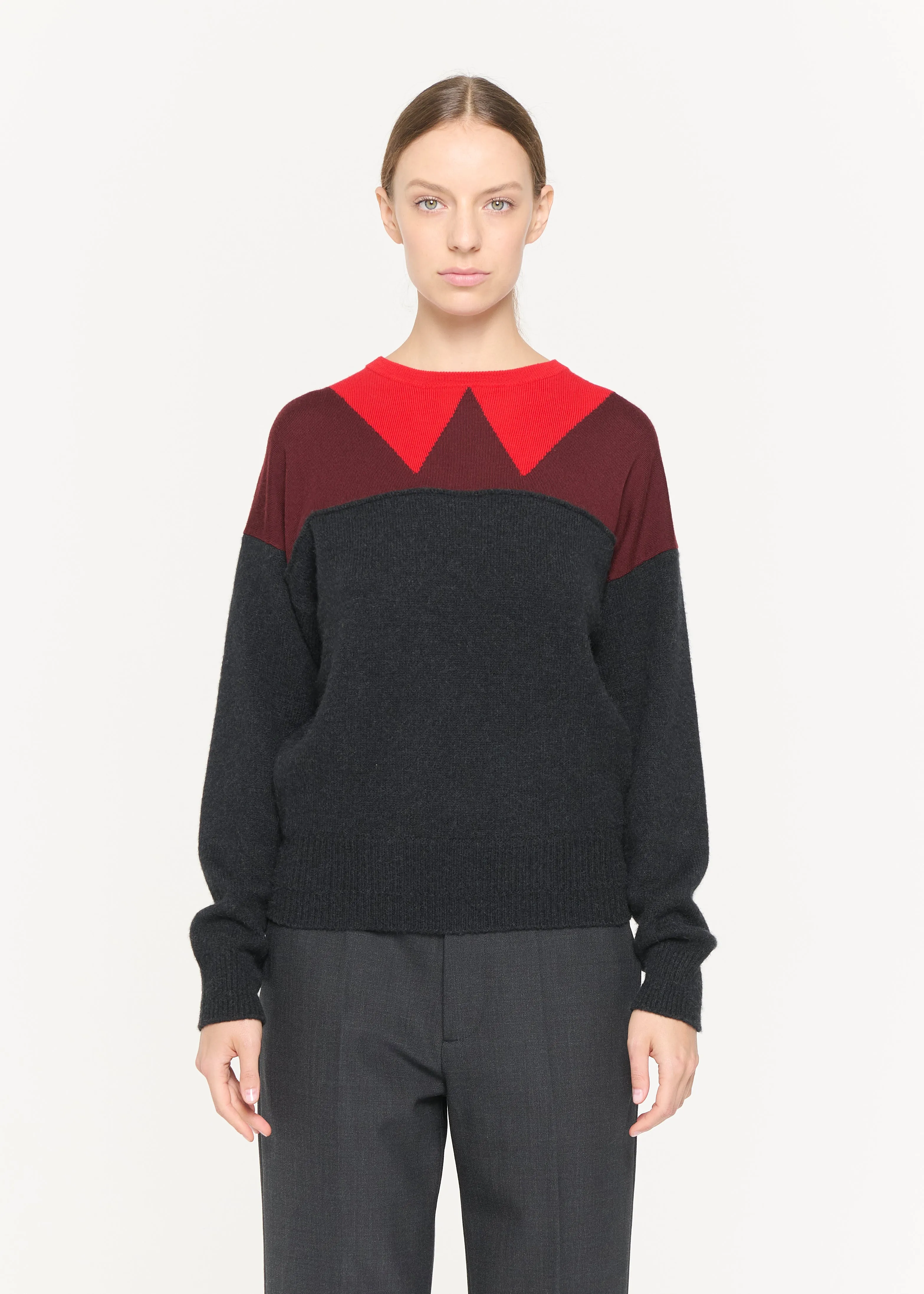 INTARSIA CREW-NECK KNIT sold by Plan C product image thumbnail 3