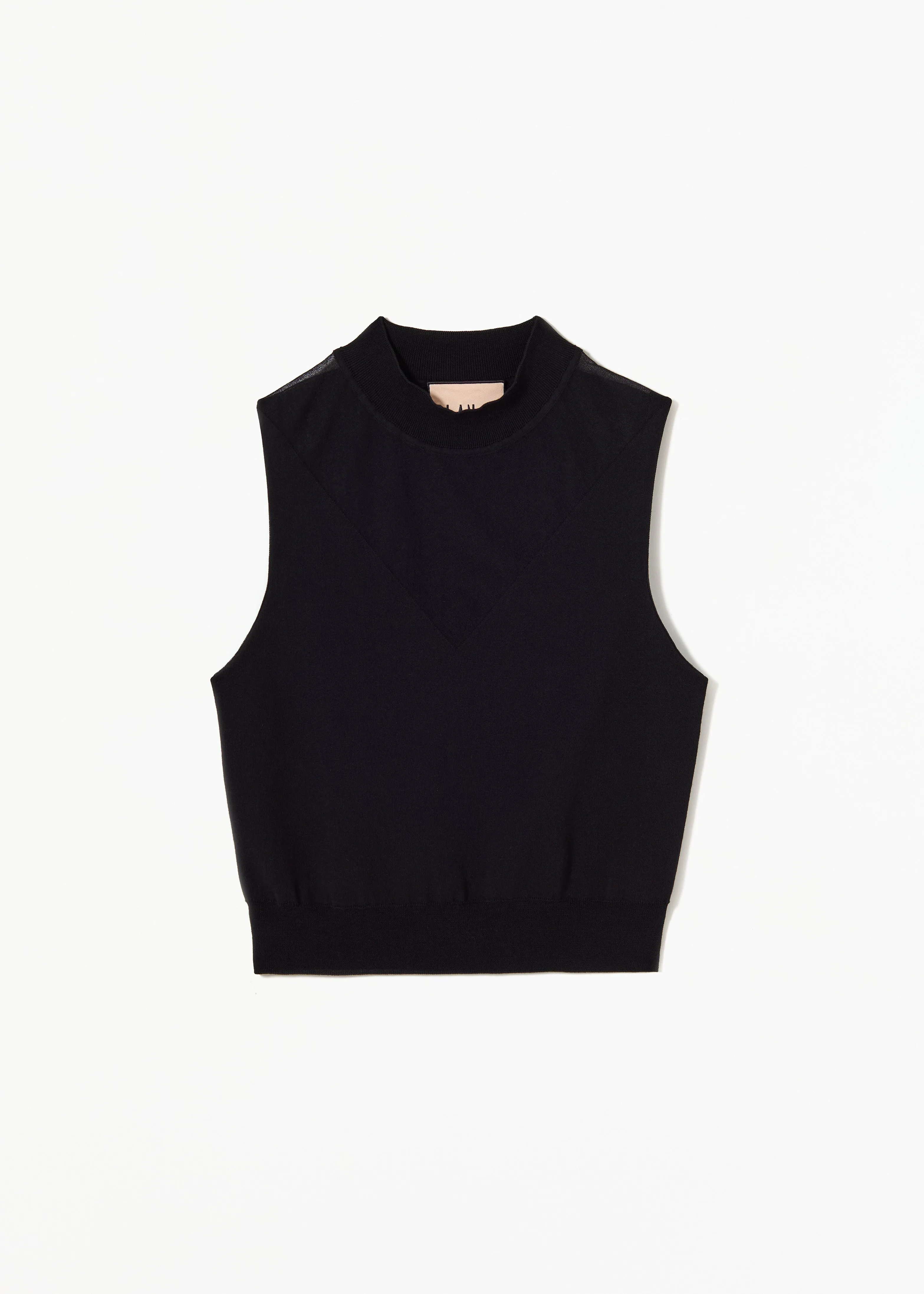 INTARSIA COTTON BLACK VEST sold by Plan C