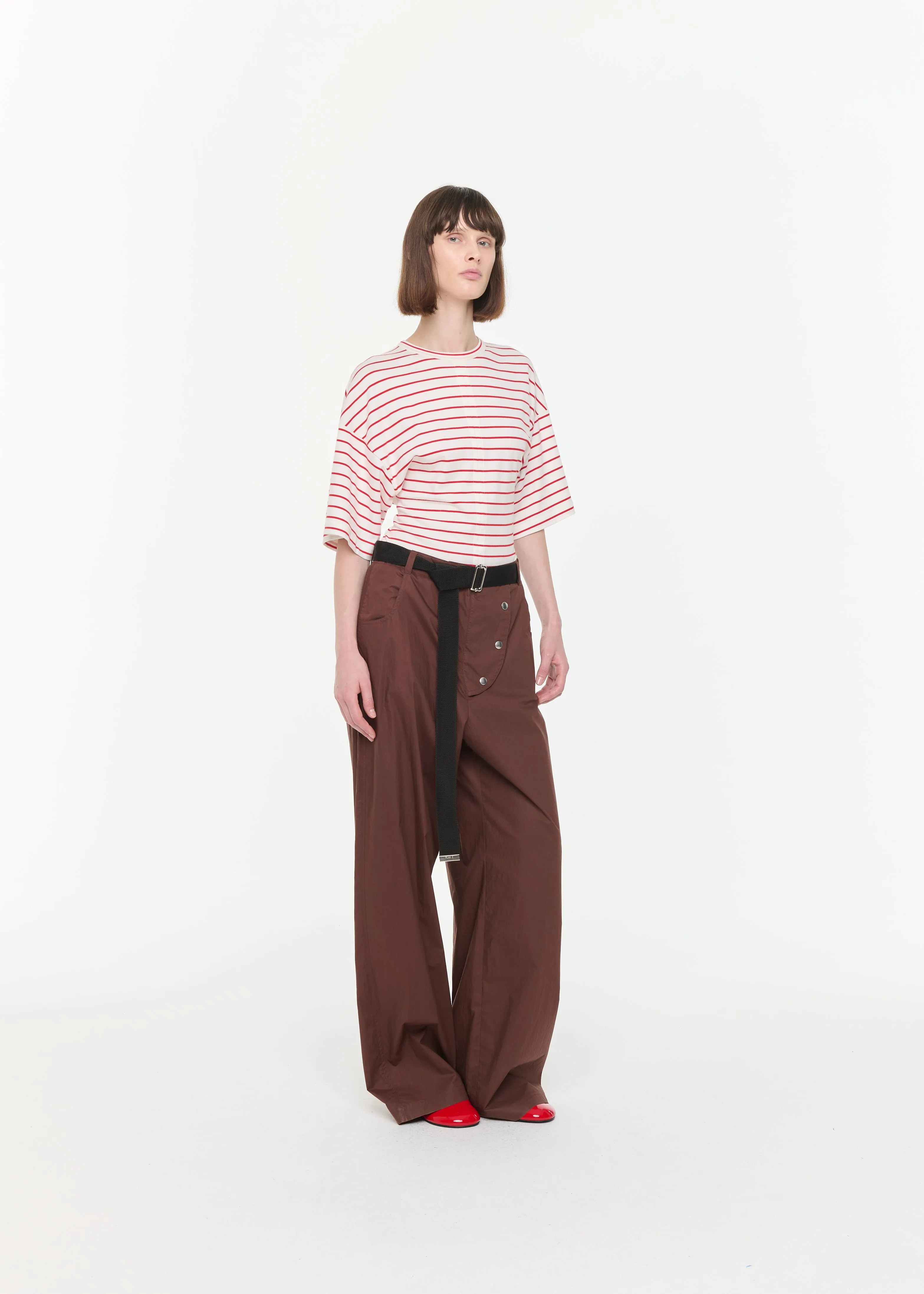 LIGHT PARACHUTE TWILL BROWN PANTS sold by Plan C product image thumbnail 3