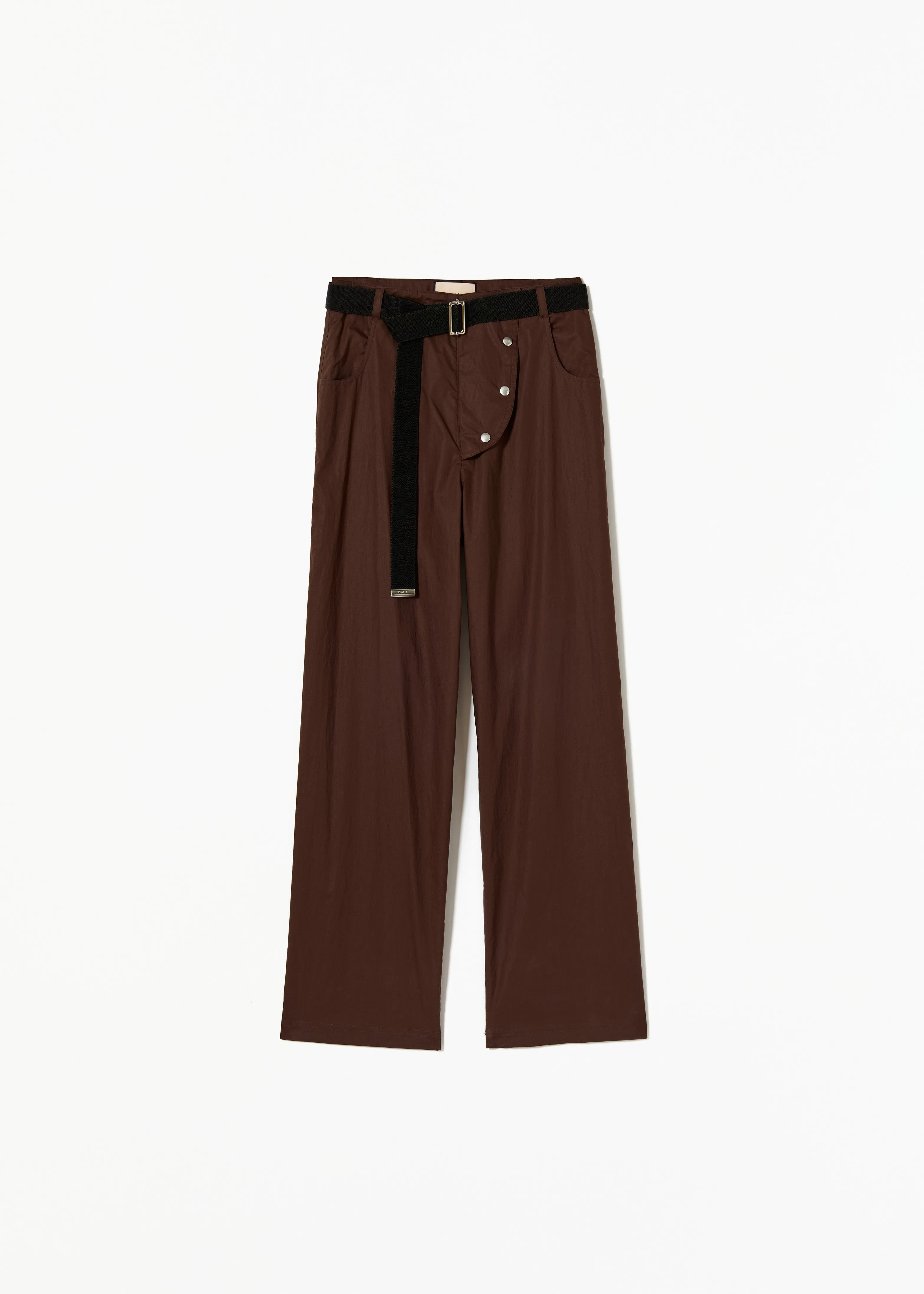 LIGHT PARACHUTE TWILL BROWN PANTS sold by Plan C