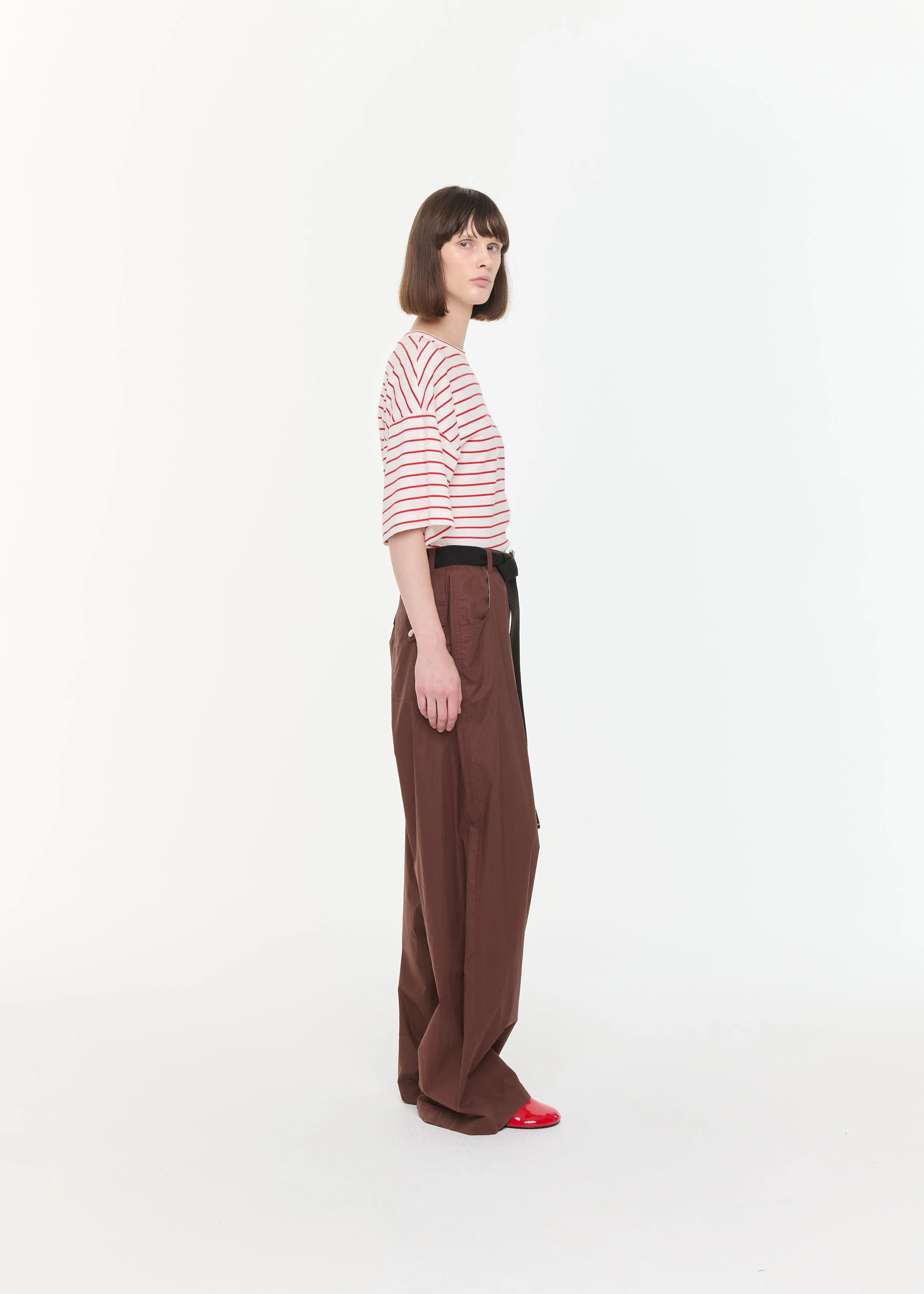 LIGHT PARACHUTE TWILL BROWN PANTS sold by Plan C product image thumbnail 4