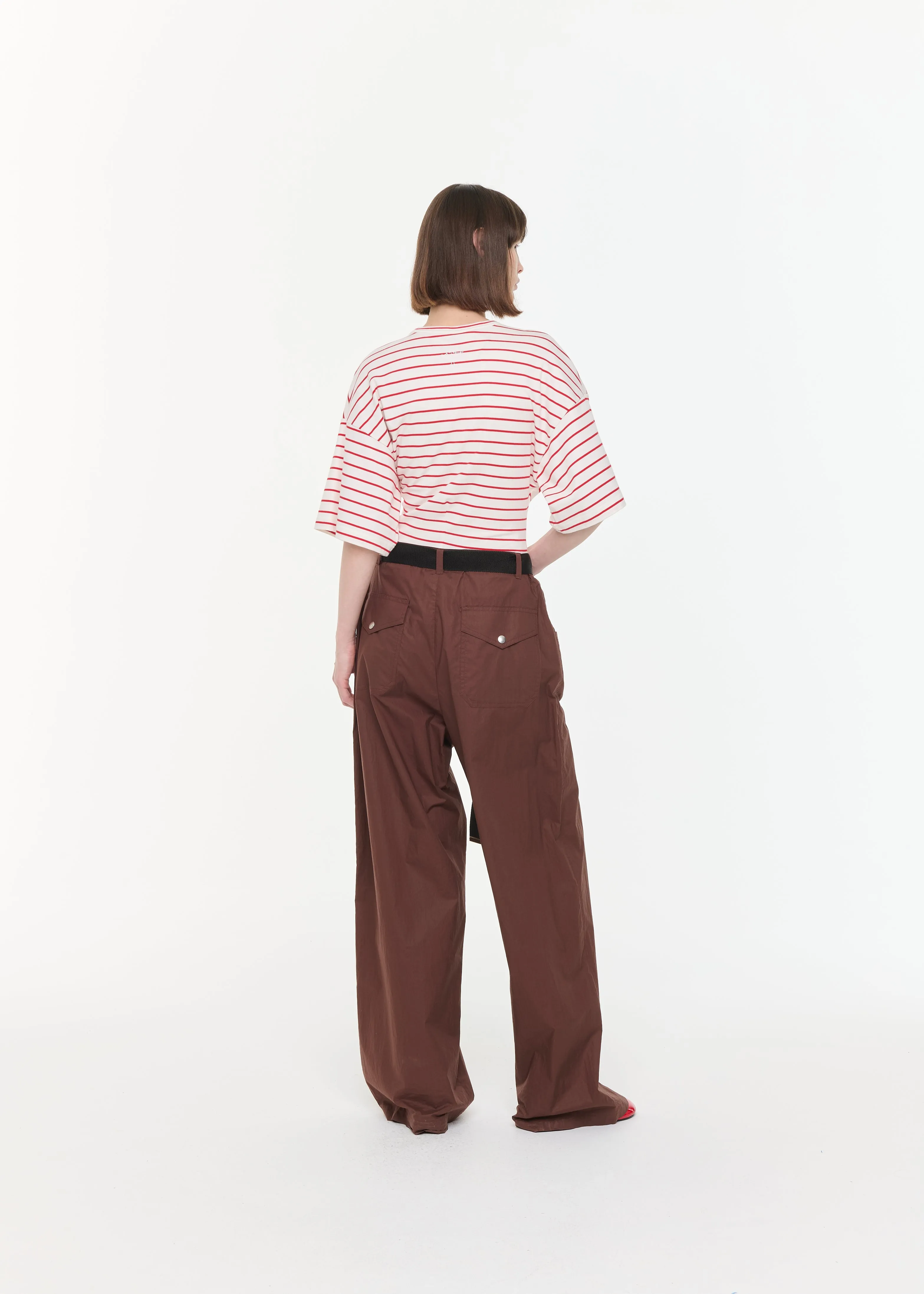 LIGHT PARACHUTE TWILL BROWN PANTS sold by Plan C product image thumbnail 5
