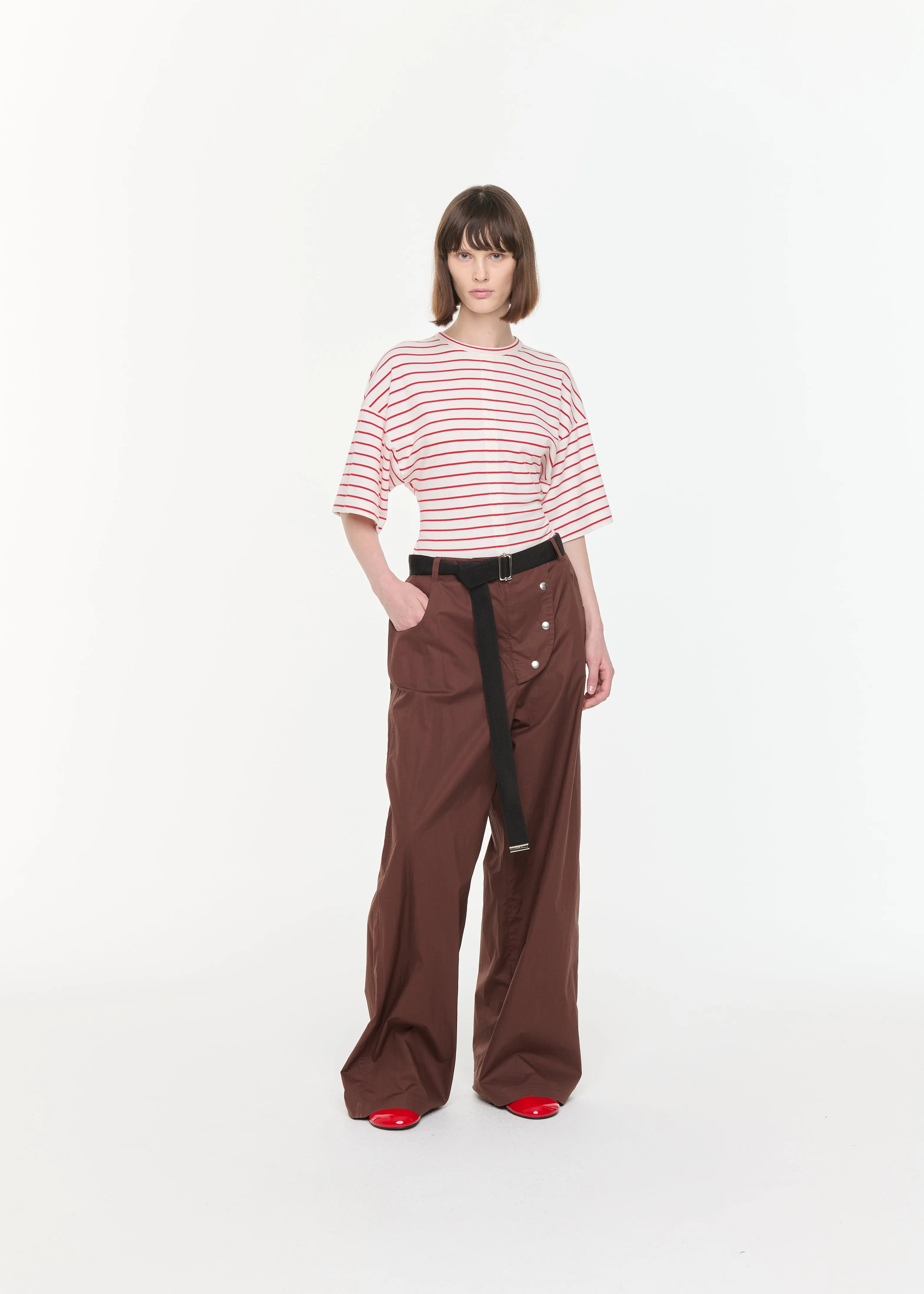 LIGHT PARACHUTE TWILL BROWN PANTS sold by Plan C product image thumbnail 2