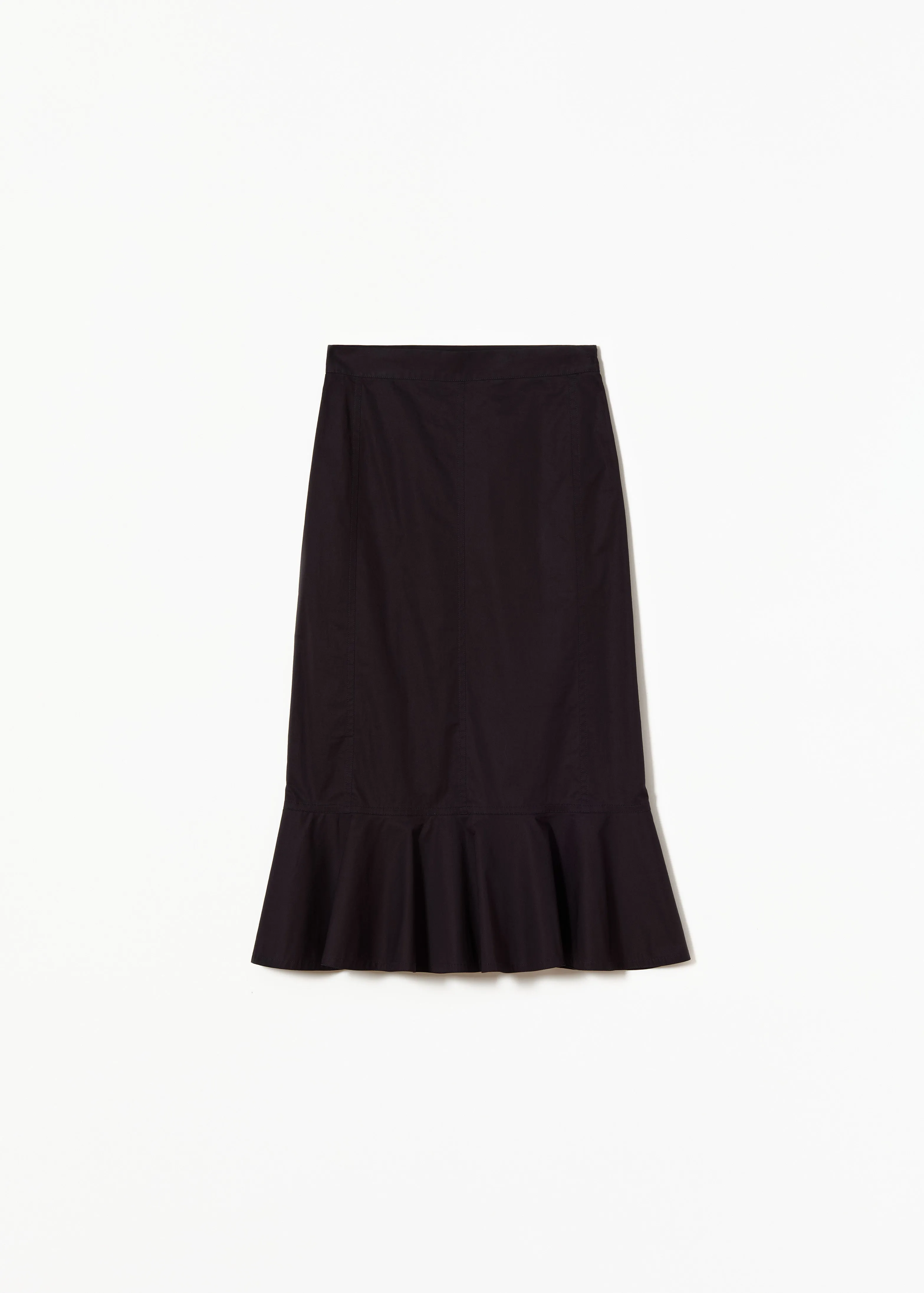 POPELINE SKIRT WITH RUFFLED HEMLINE sold by Plan C