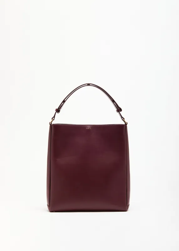 BURGUNDY FOLDED TOTE BAG made by Plan C