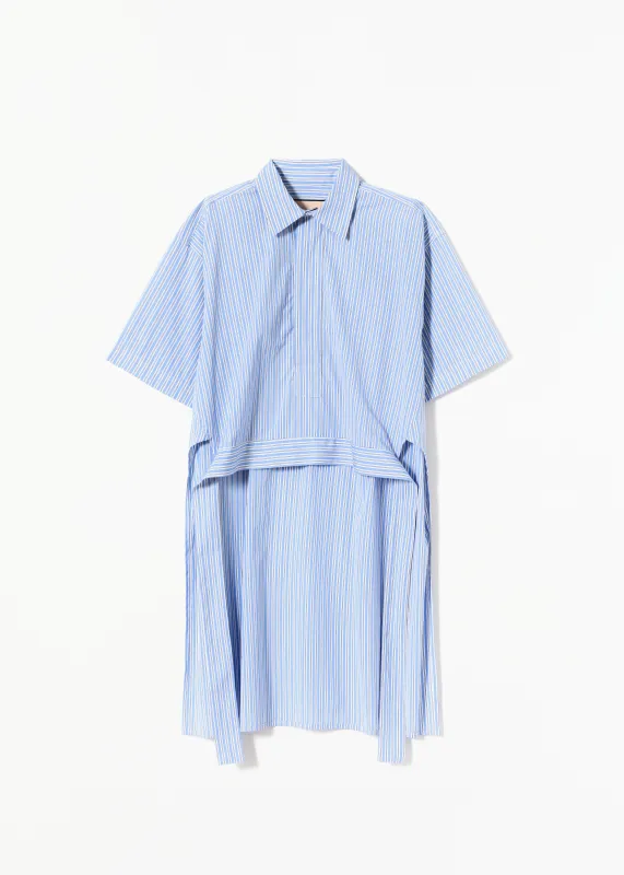 STRIPED COTTON SHIRT WITH TAIL made by Plan C