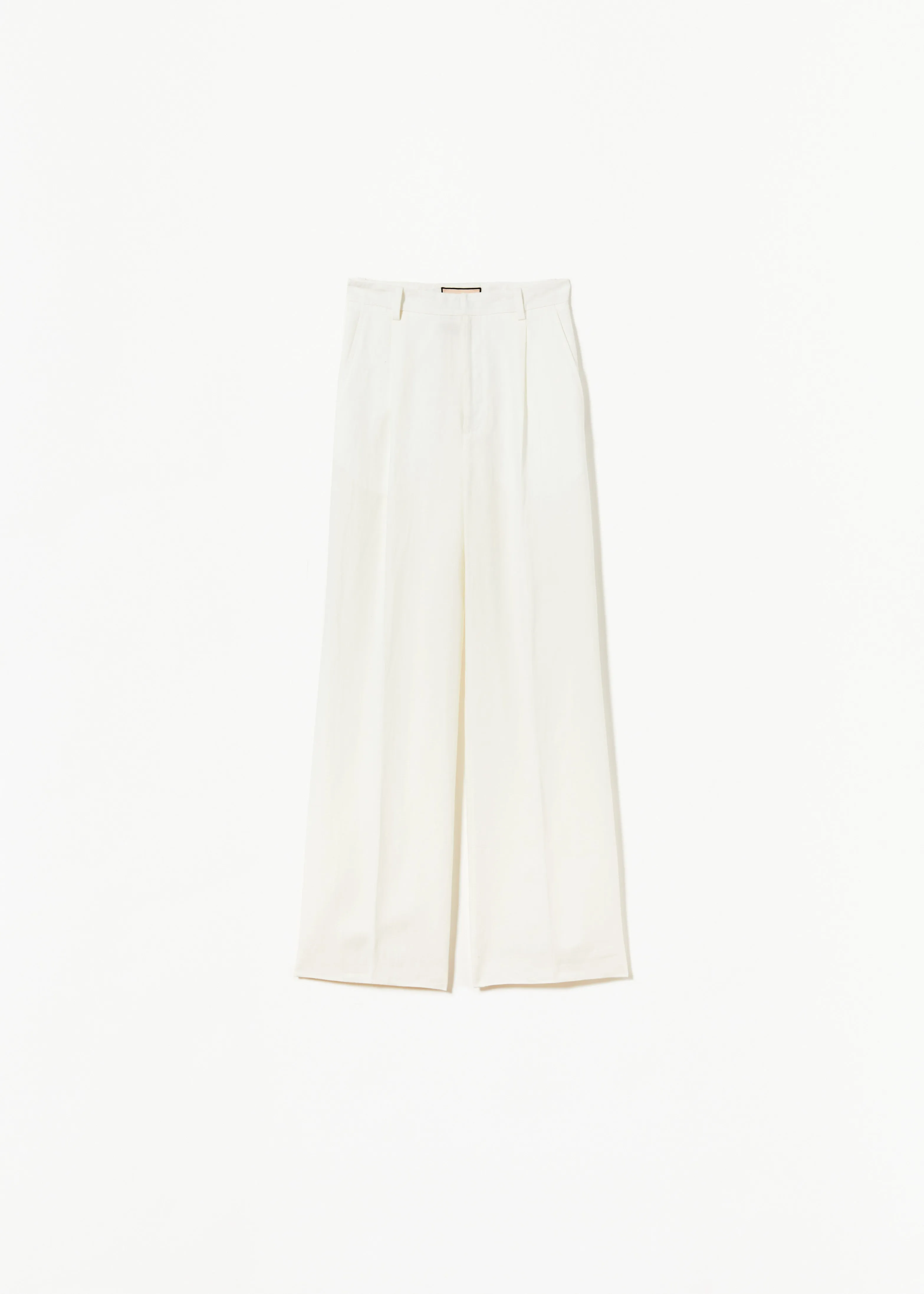 WHITE LINEN WIDE LEG TROUSERS sold by Plan C