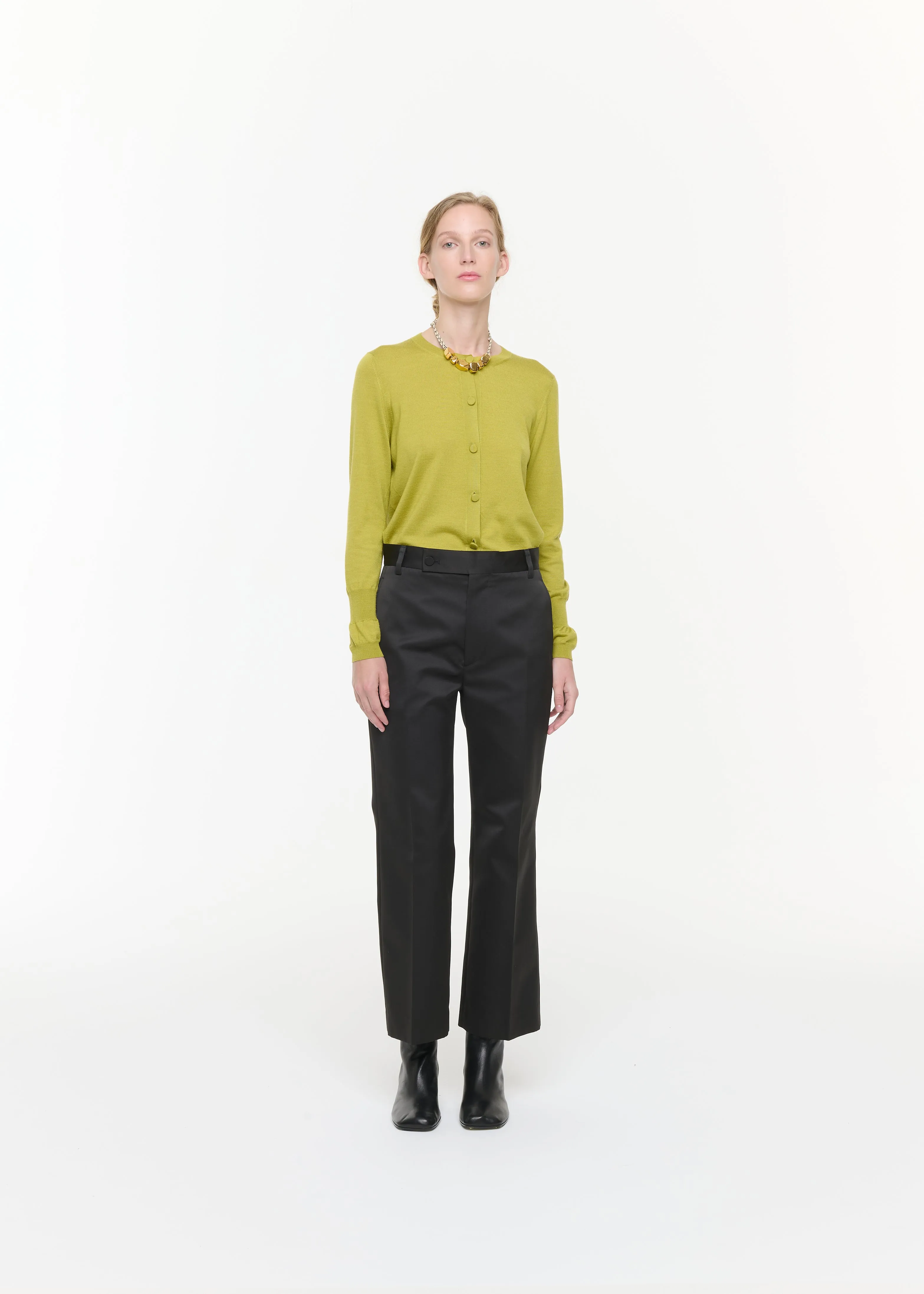 BLACK DUCHESSE STRAIGHT LEG TROUSERS sold by Plan C product image thumbnail 5