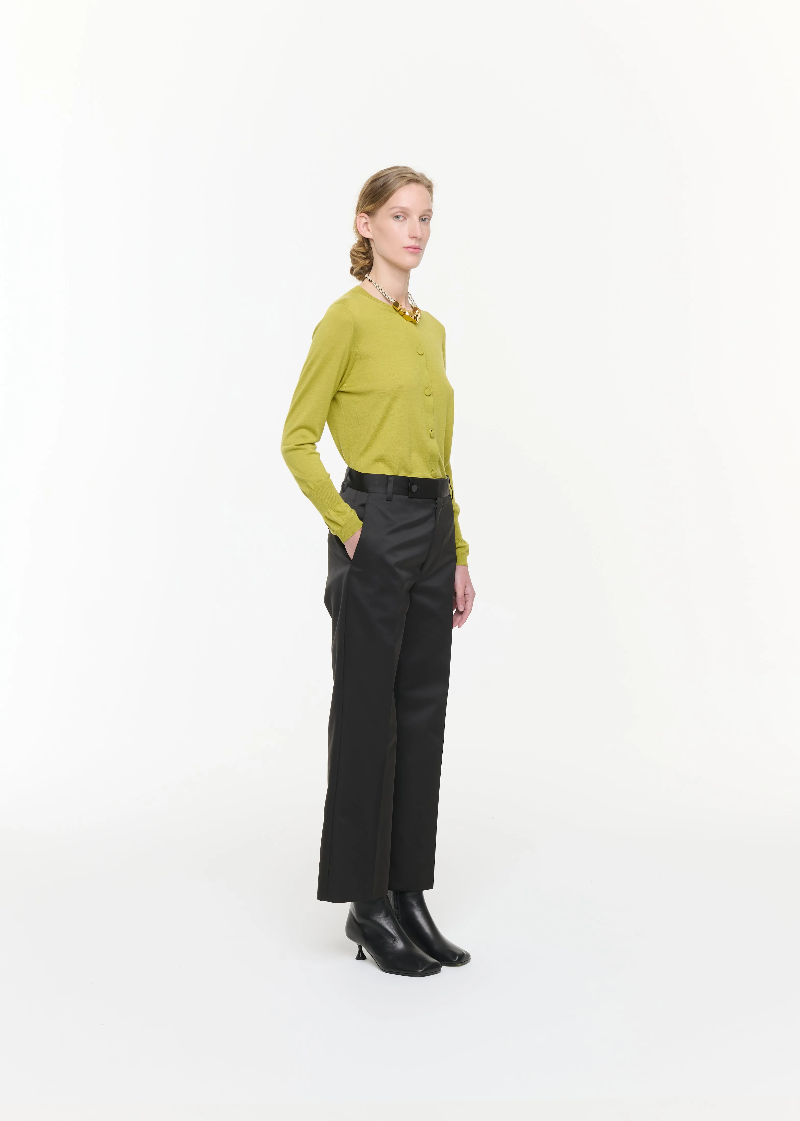 BLACK DUCHESSE STRAIGHT LEG TROUSERS sold by Plan C product image thumbnail 2