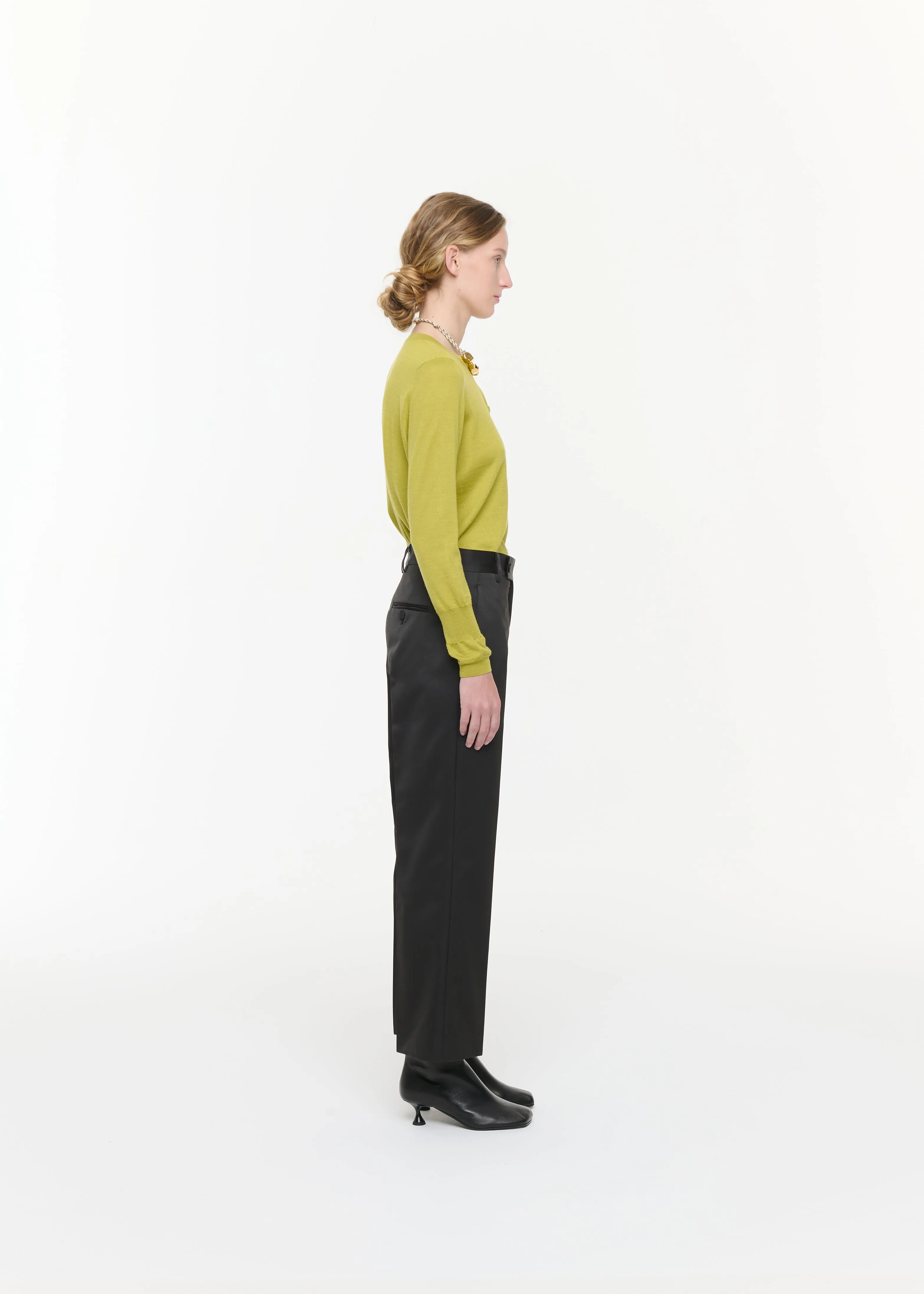 BLACK DUCHESSE STRAIGHT LEG TROUSERS sold by Plan C product image thumbnail 3