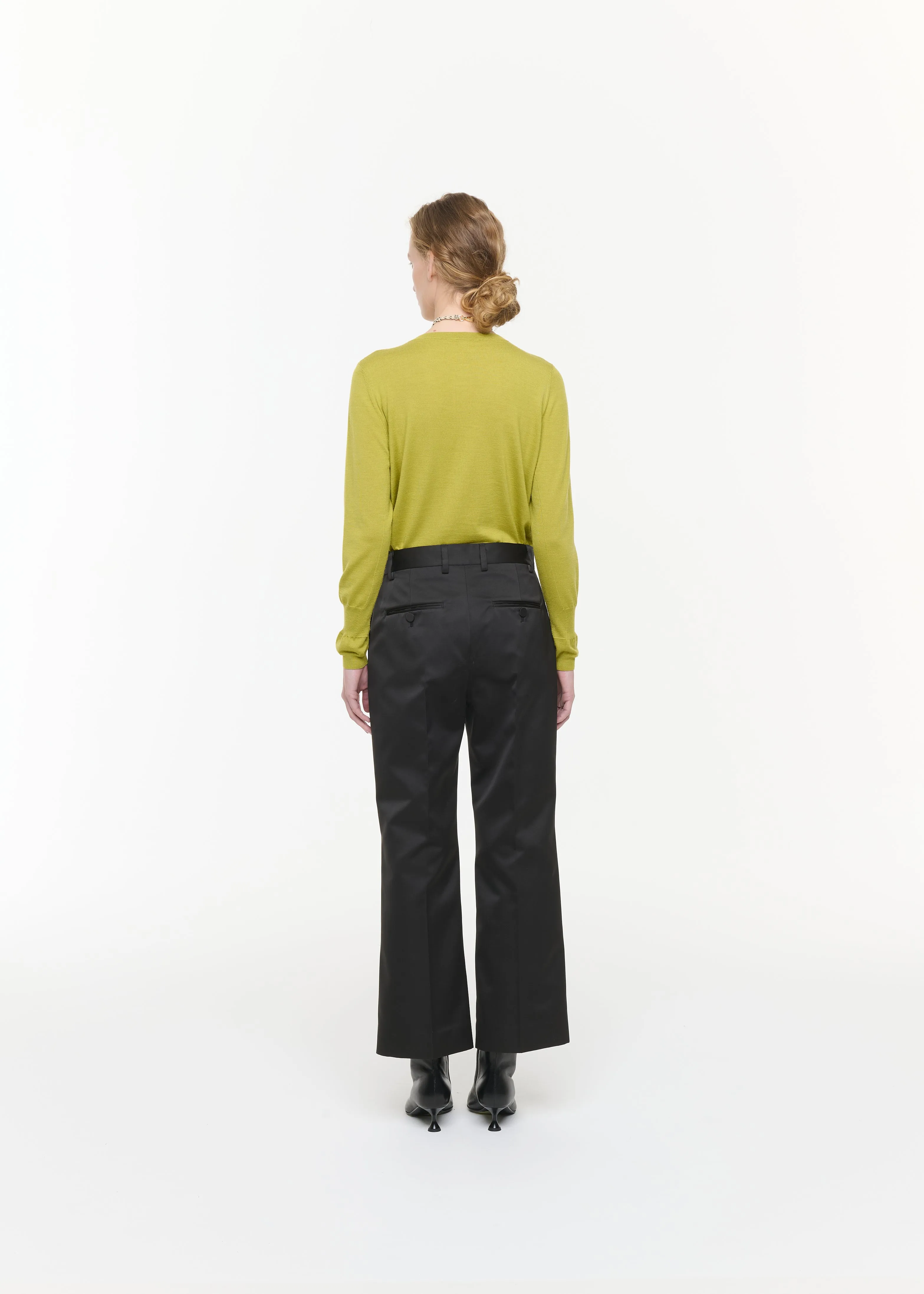 BLACK DUCHESSE STRAIGHT LEG TROUSERS sold by Plan C product image thumbnail 4
