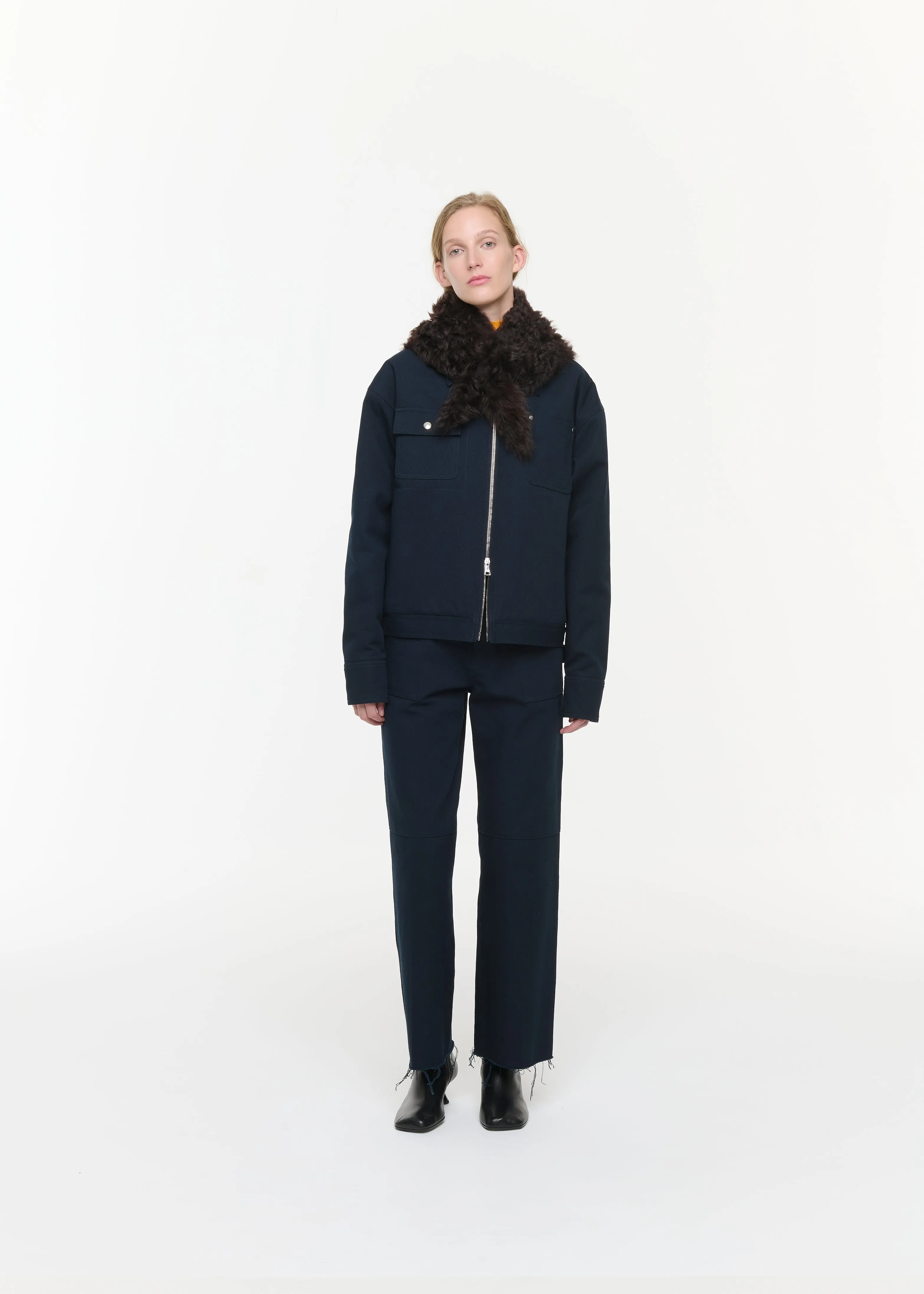 COTTON DRILL NAVY JACKET sold by Plan C product image thumbnail 2