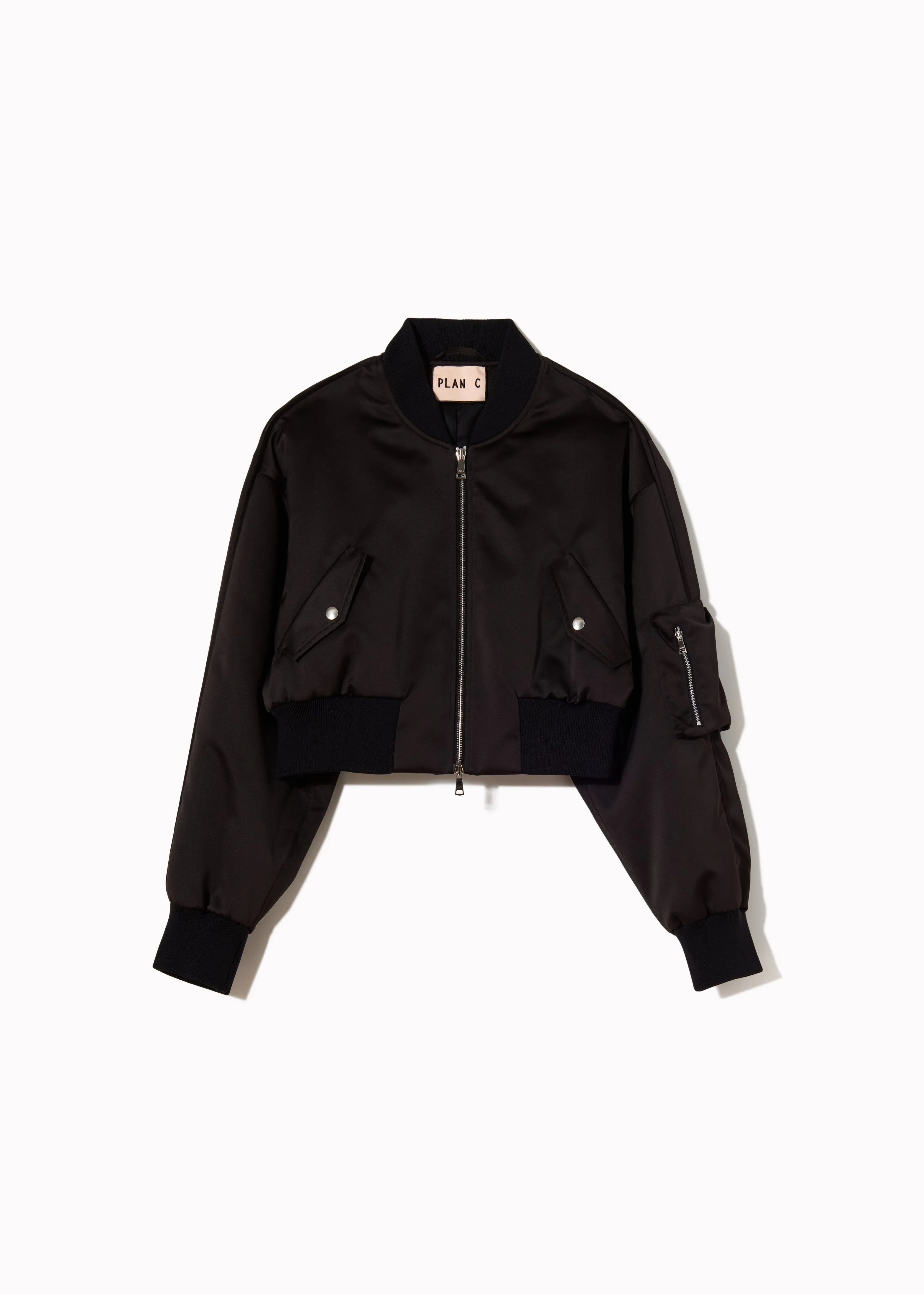 CROPPED DUCHESSE BOMBER JACKET sold by Plan C