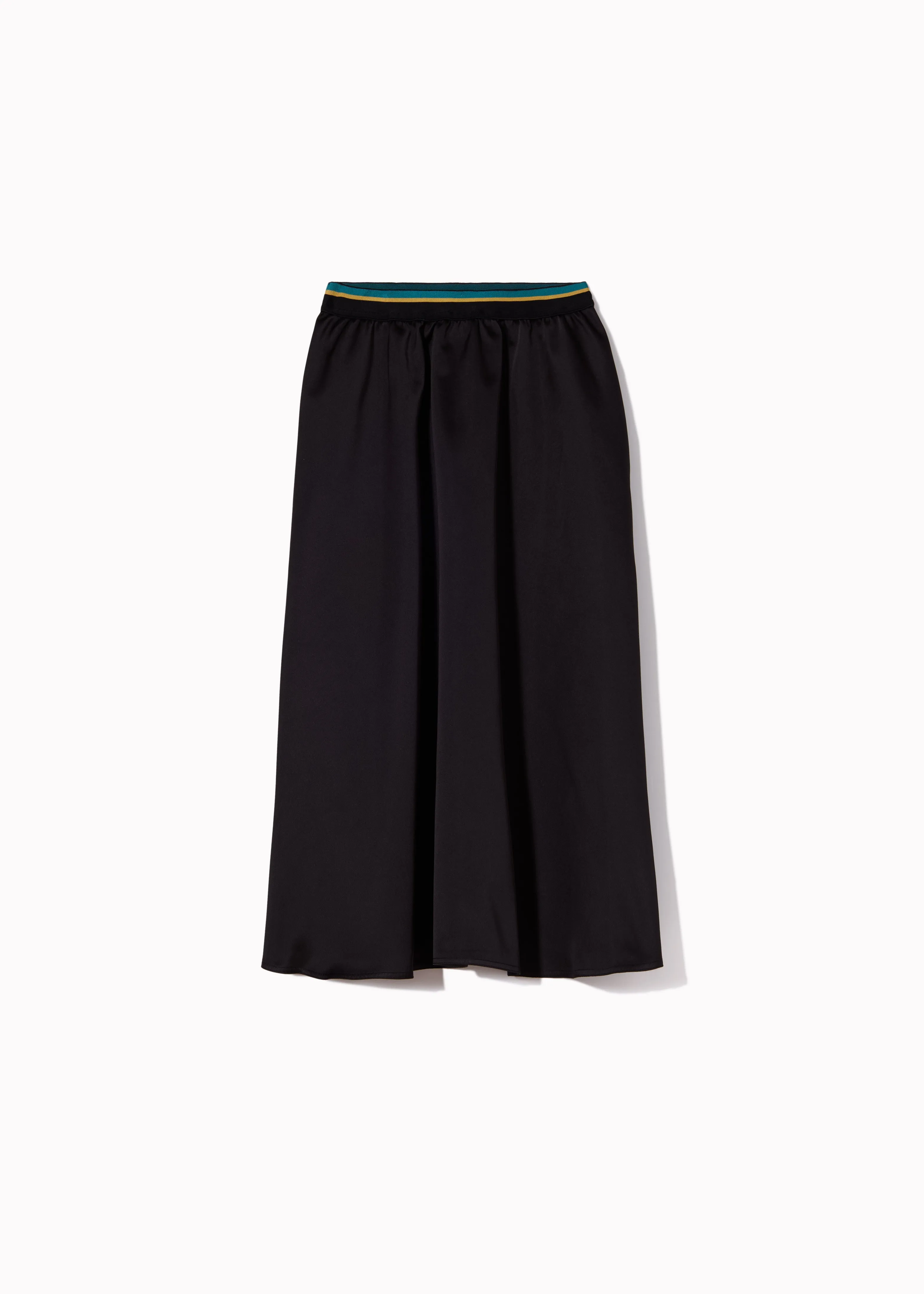 BLACK DUCHESSE A LINE MIDI SKIRT sold by Plan C