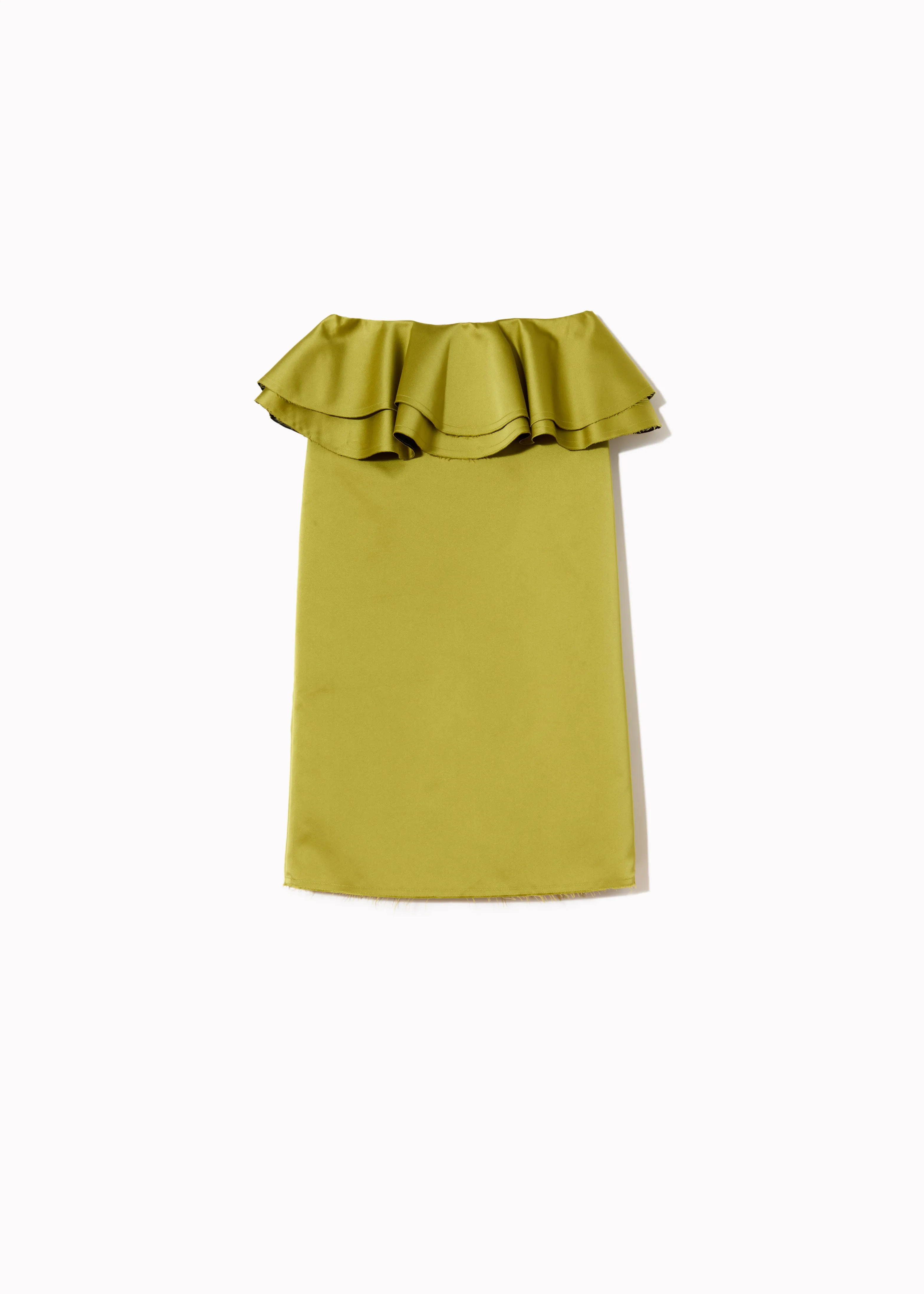 CITRON MIDI DUCHESSE SKIRT WITH RUFFLED WAIST sold by Plan C