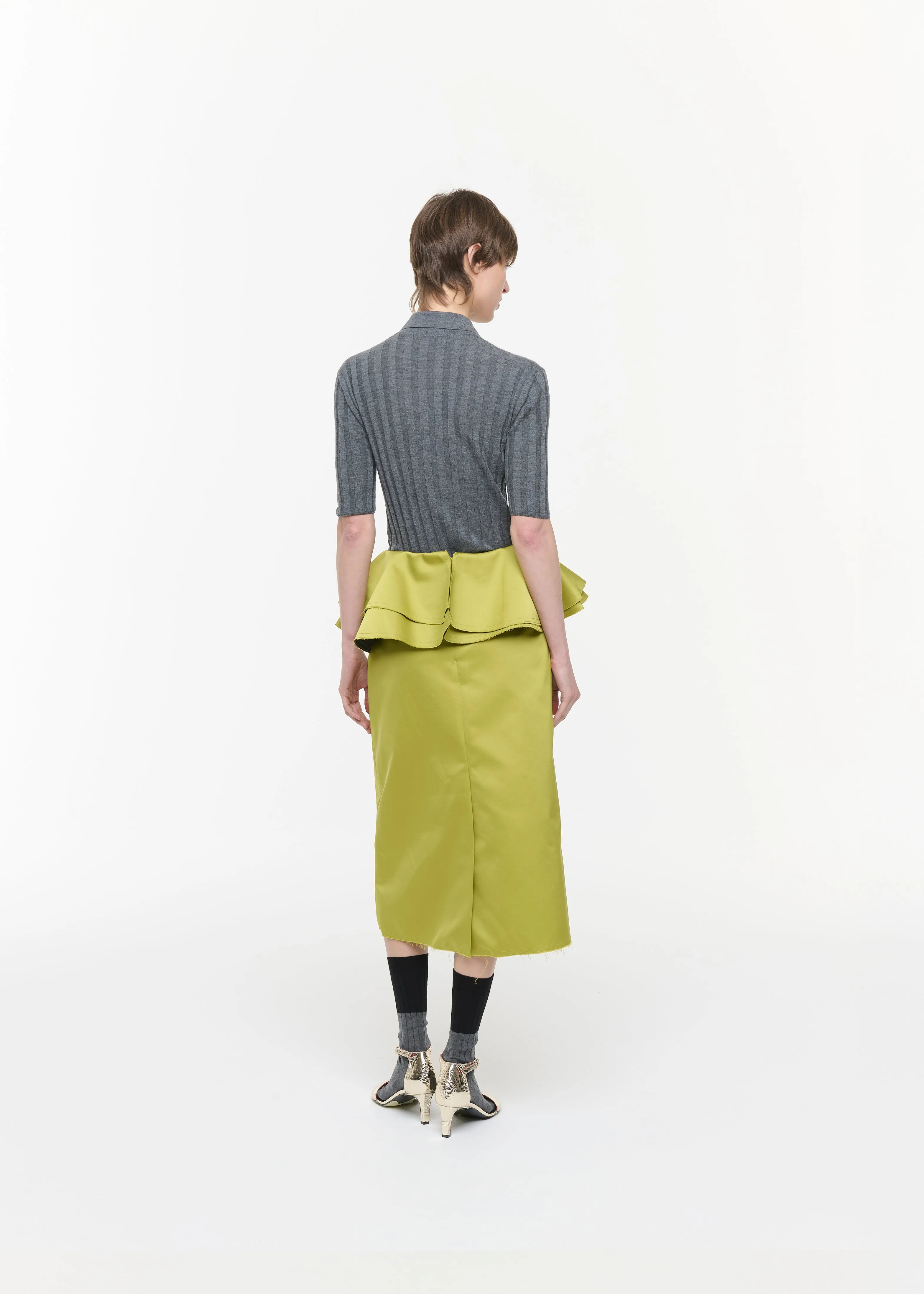 CITRON MIDI DUCHESSE SKIRT WITH RUFFLED WAIST sold by Plan C product image thumbnail 5