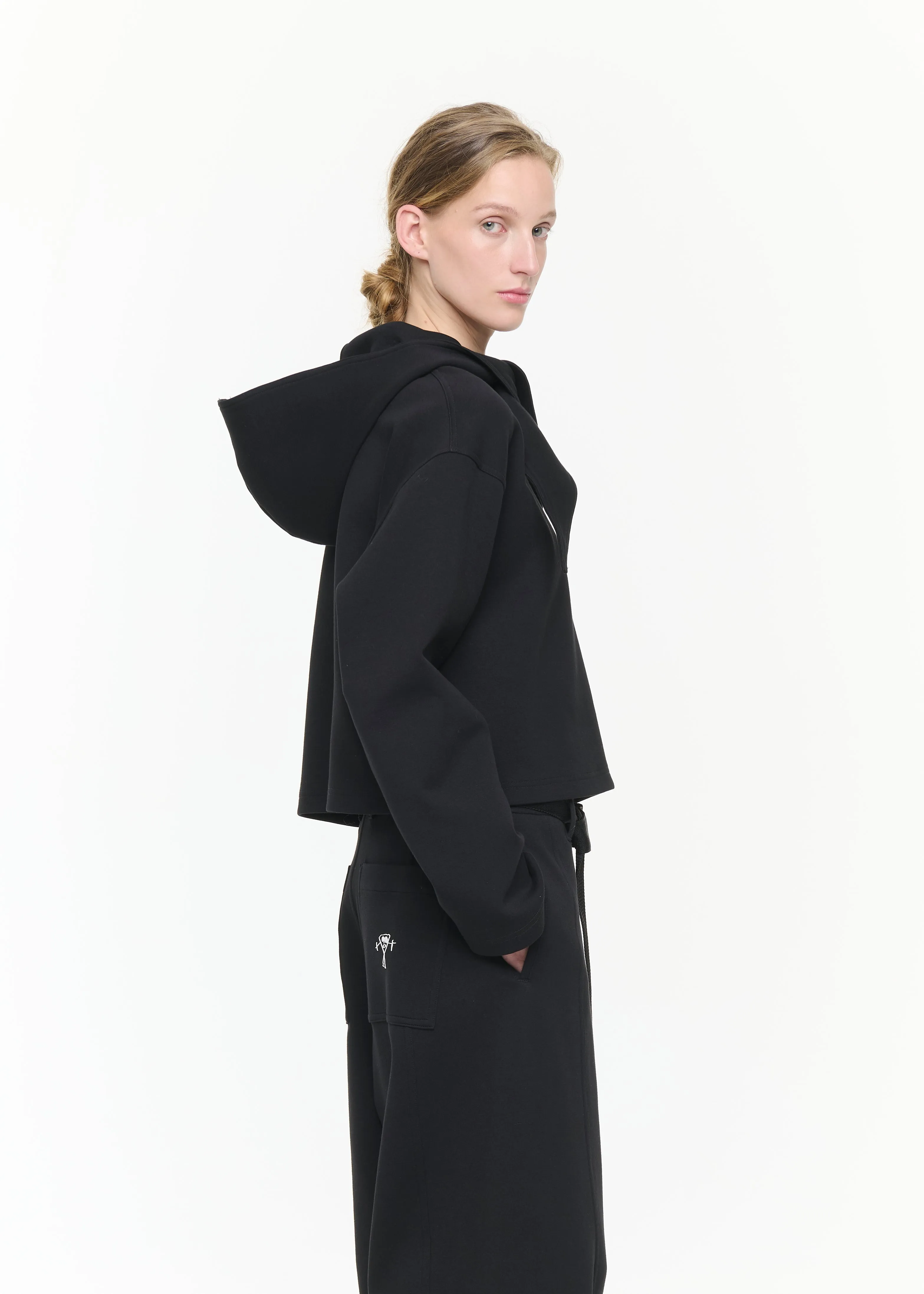 SCARF COLLAR CROPPED SWEATSHIRT sold by Plan C product image thumbnail 5