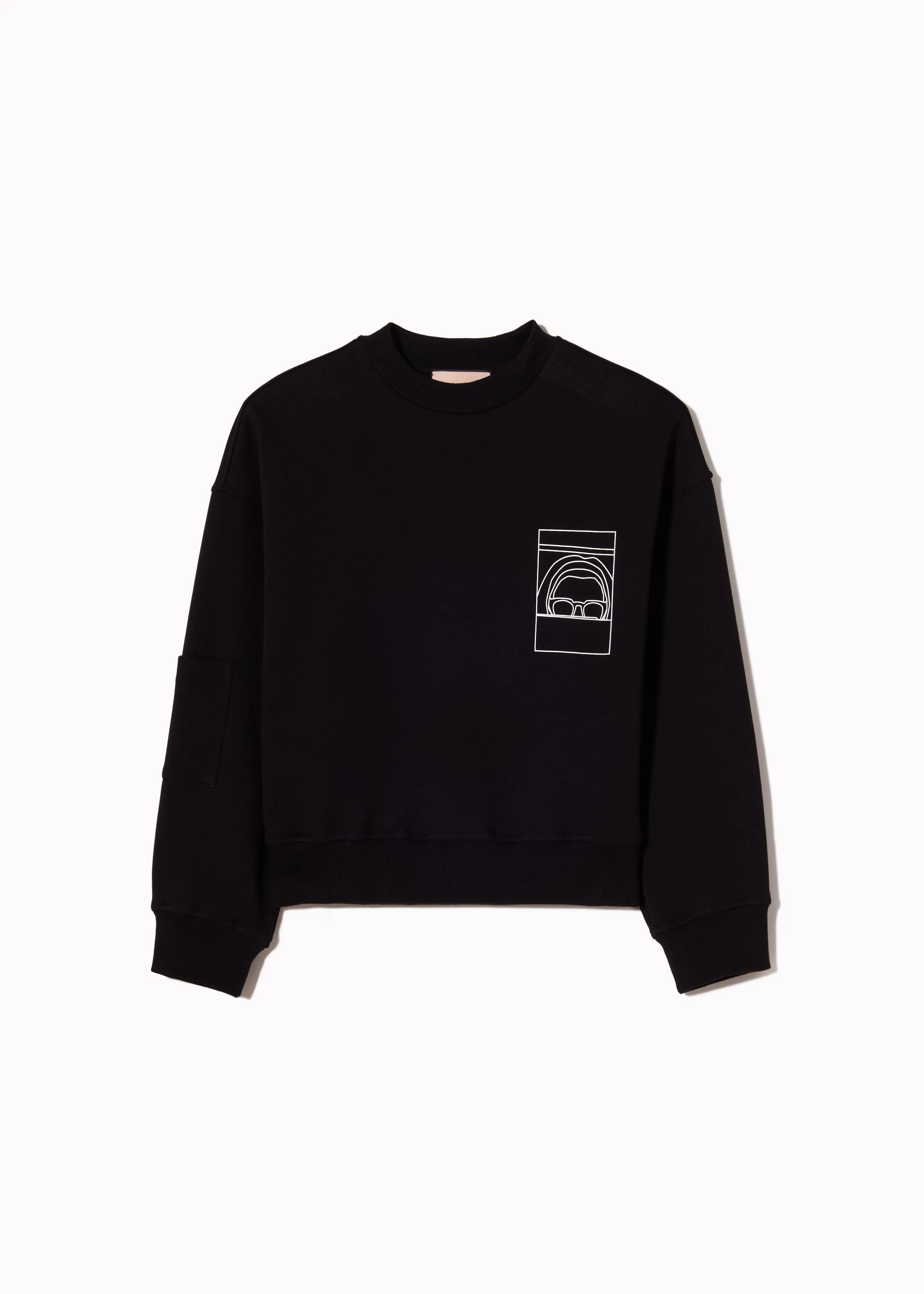 GRAPHIC UTILITY CROPPED SWEATSHIRT sold by Plan C