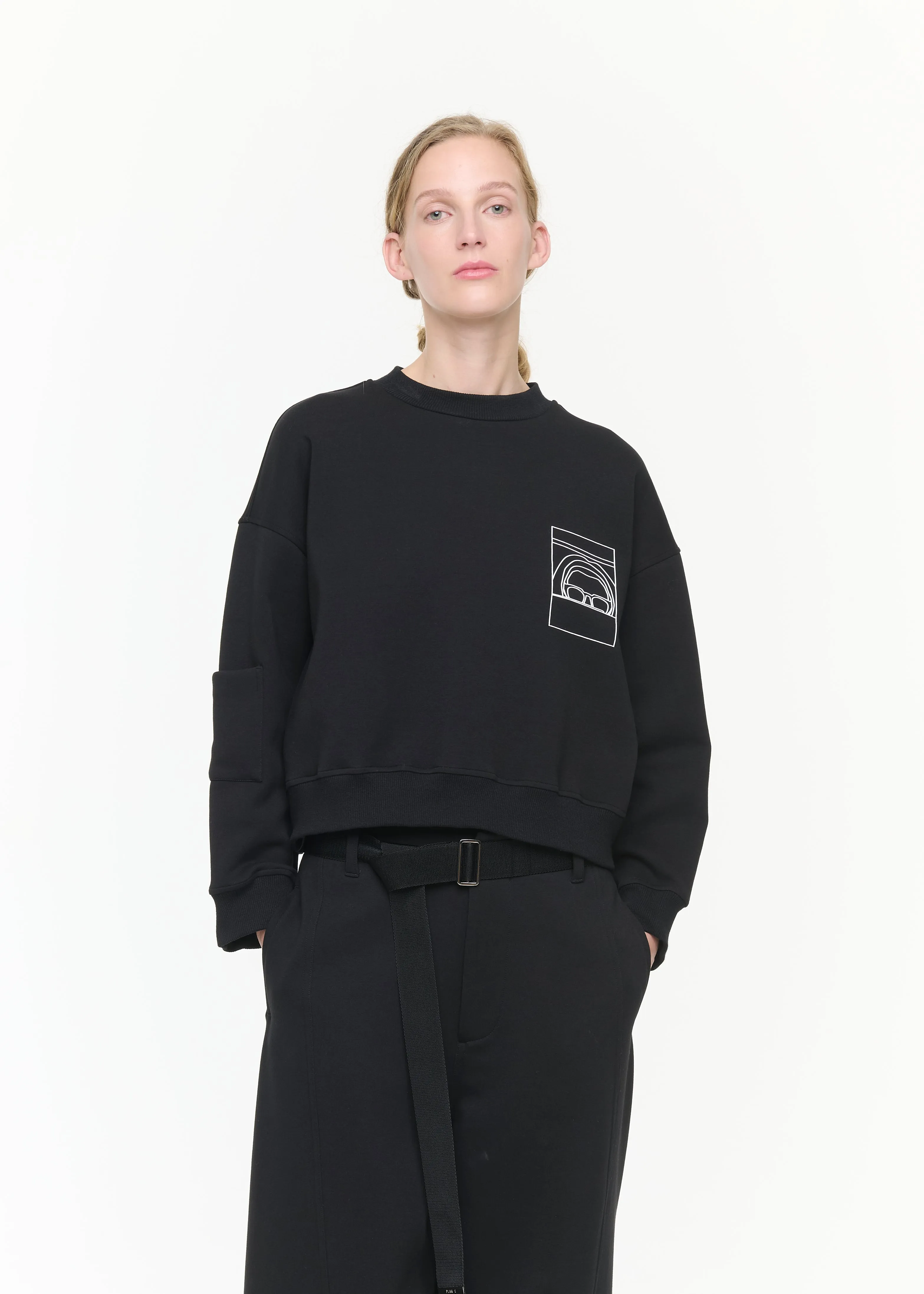 GRAPHIC UTILITY CROPPED SWEATSHIRT sold by Plan C product image thumbnail 2
