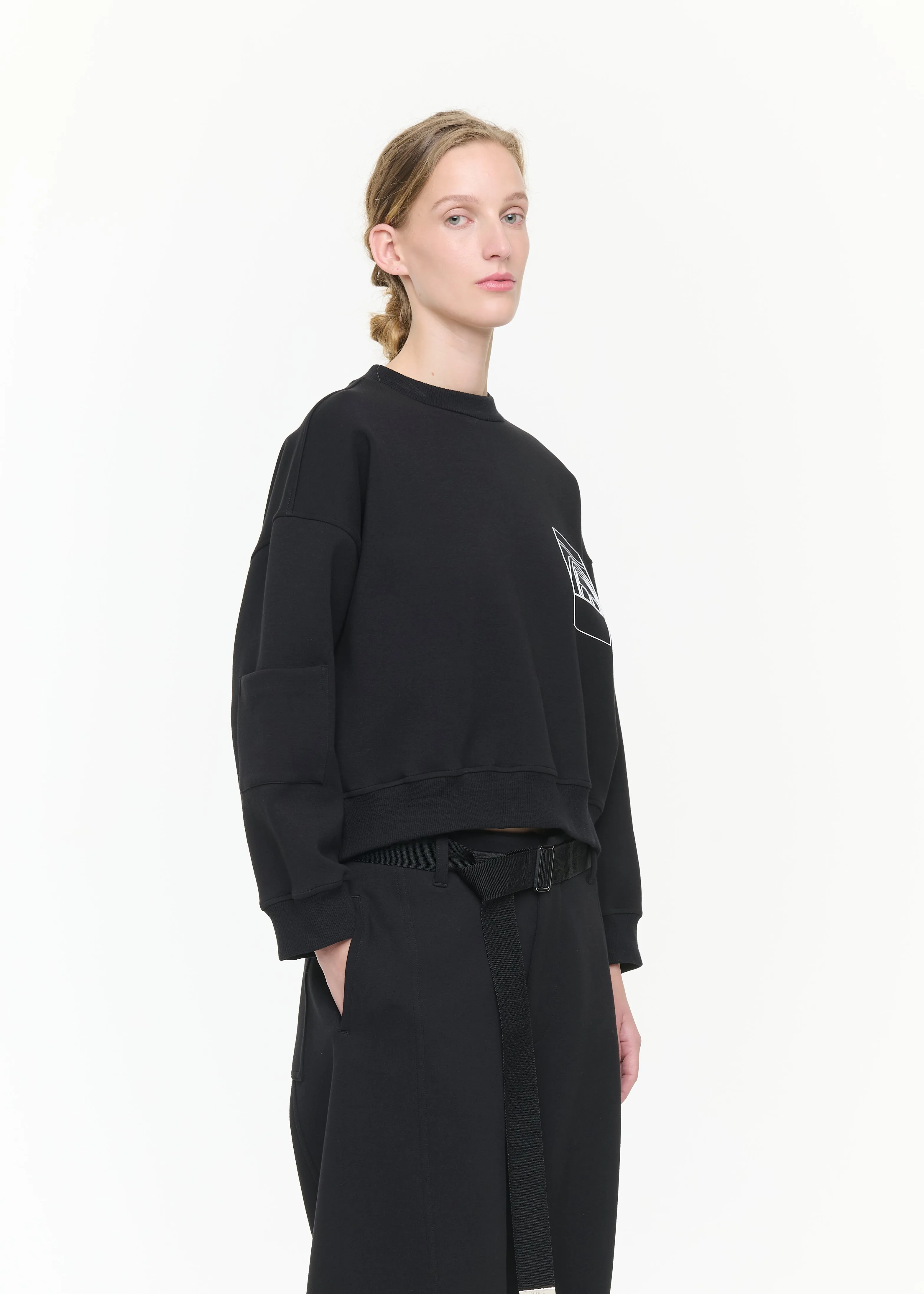GRAPHIC UTILITY CROPPED SWEATSHIRT sold by Plan C product image thumbnail 3