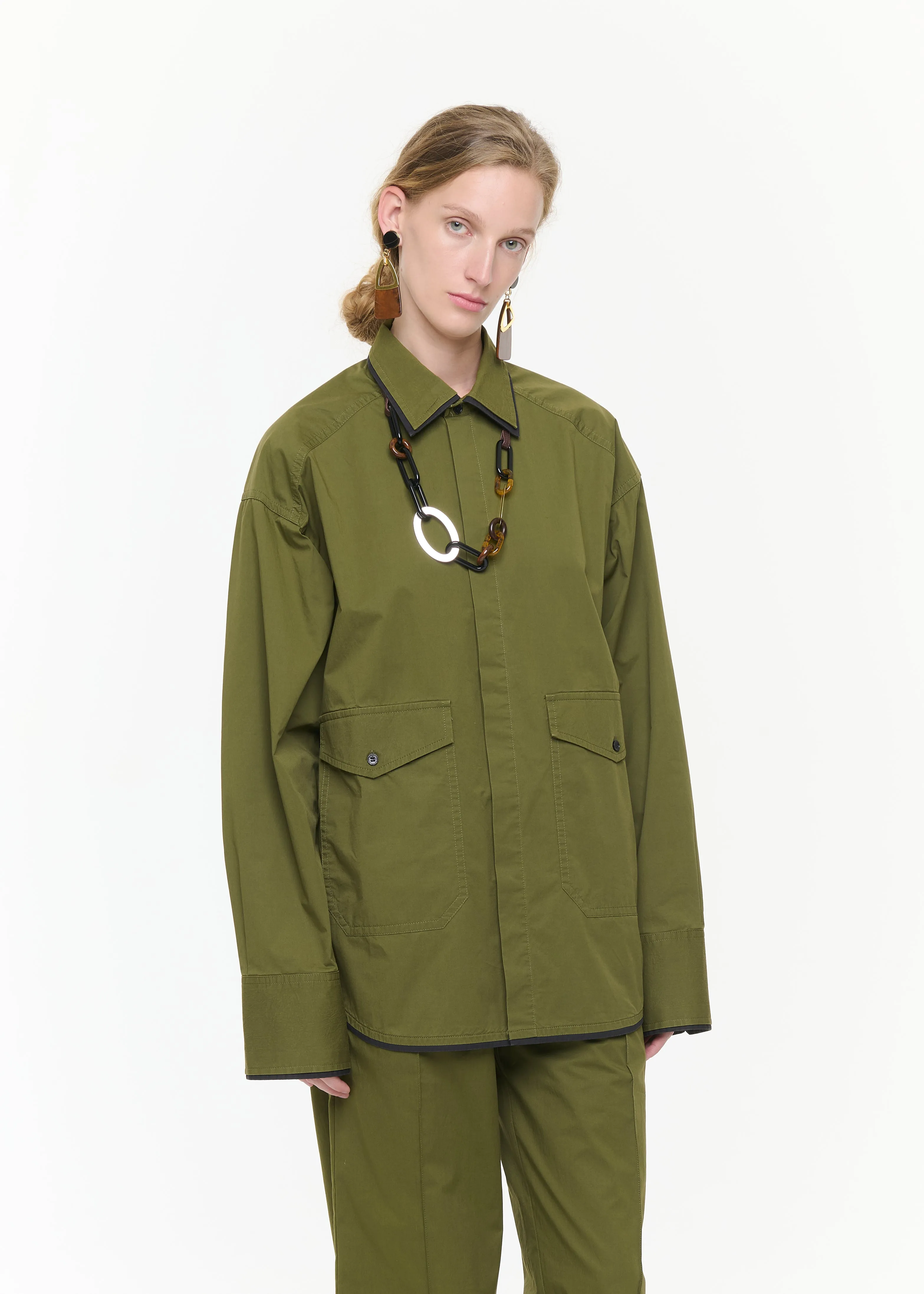 CONTRAST TRIM UTILITY SHIRT sold by Plan C product image thumbnail 3
