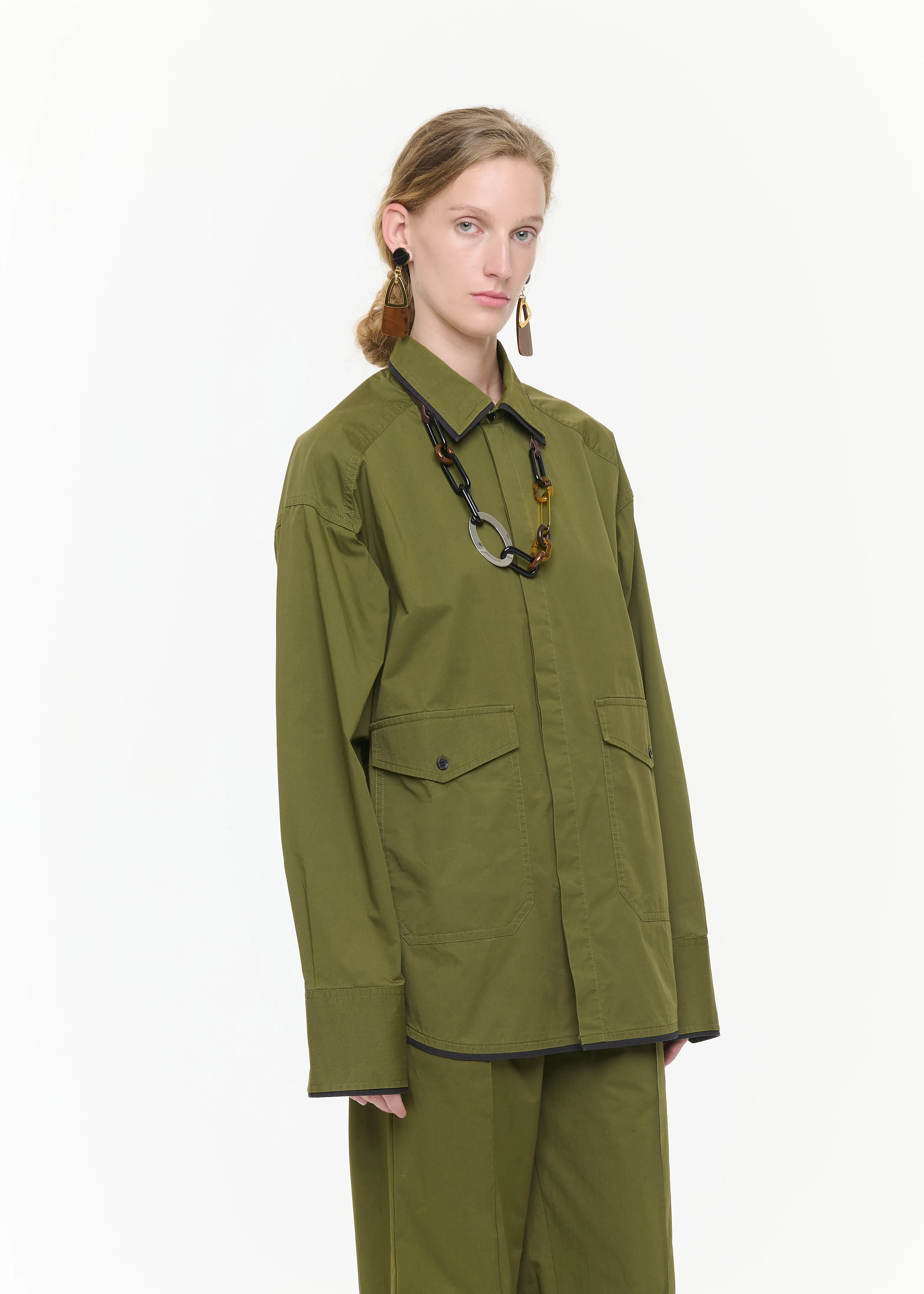 CONTRAST TRIM UTILITY SHIRT sold by Plan C product image thumbnail 4