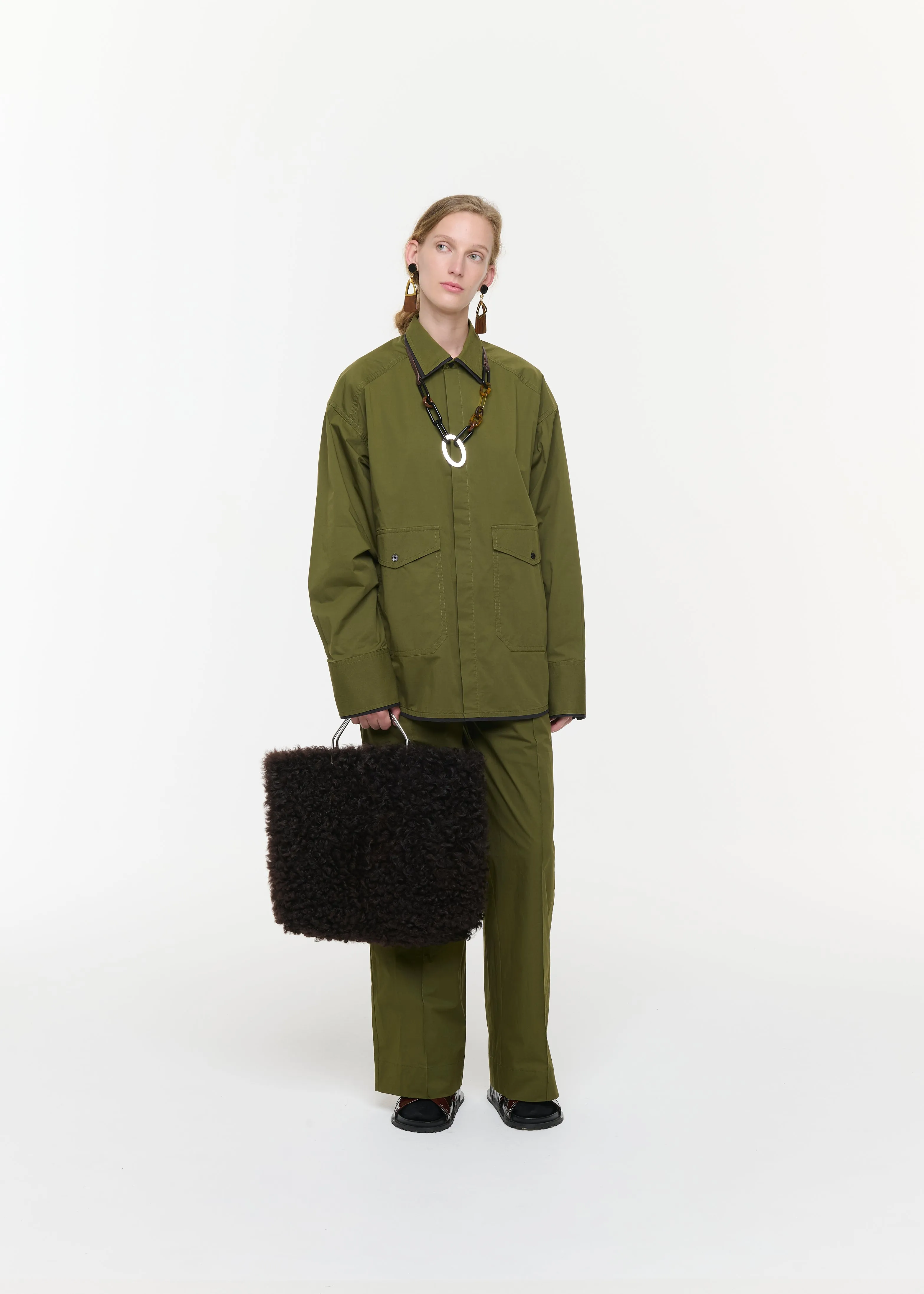 CONTRAST TRIM UTILITY SHIRT sold by Plan C product image thumbnail 2