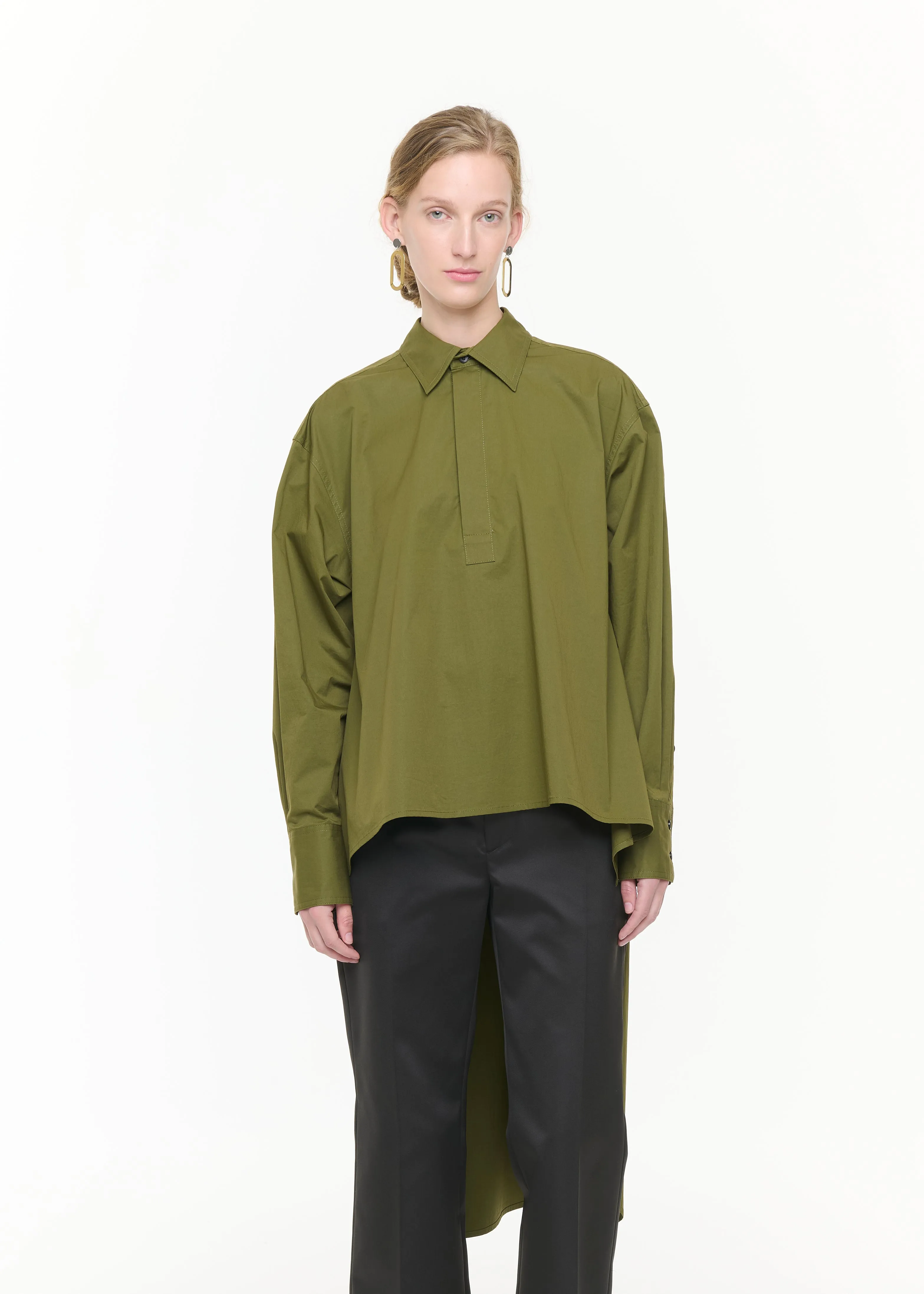 GREEN ASYMMETRIC SHIRT sold by Plan C product image thumbnail 3