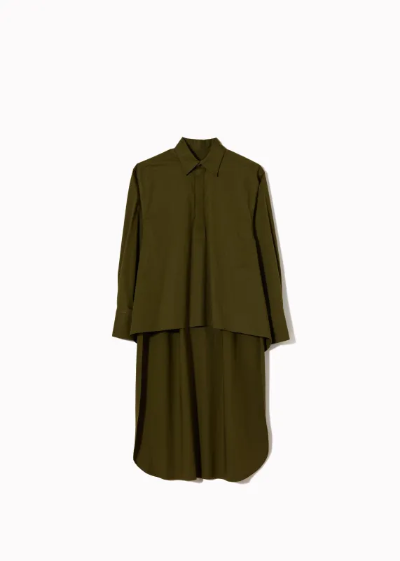 GREEN ASYMMETRIC SHIRT made by Plan C