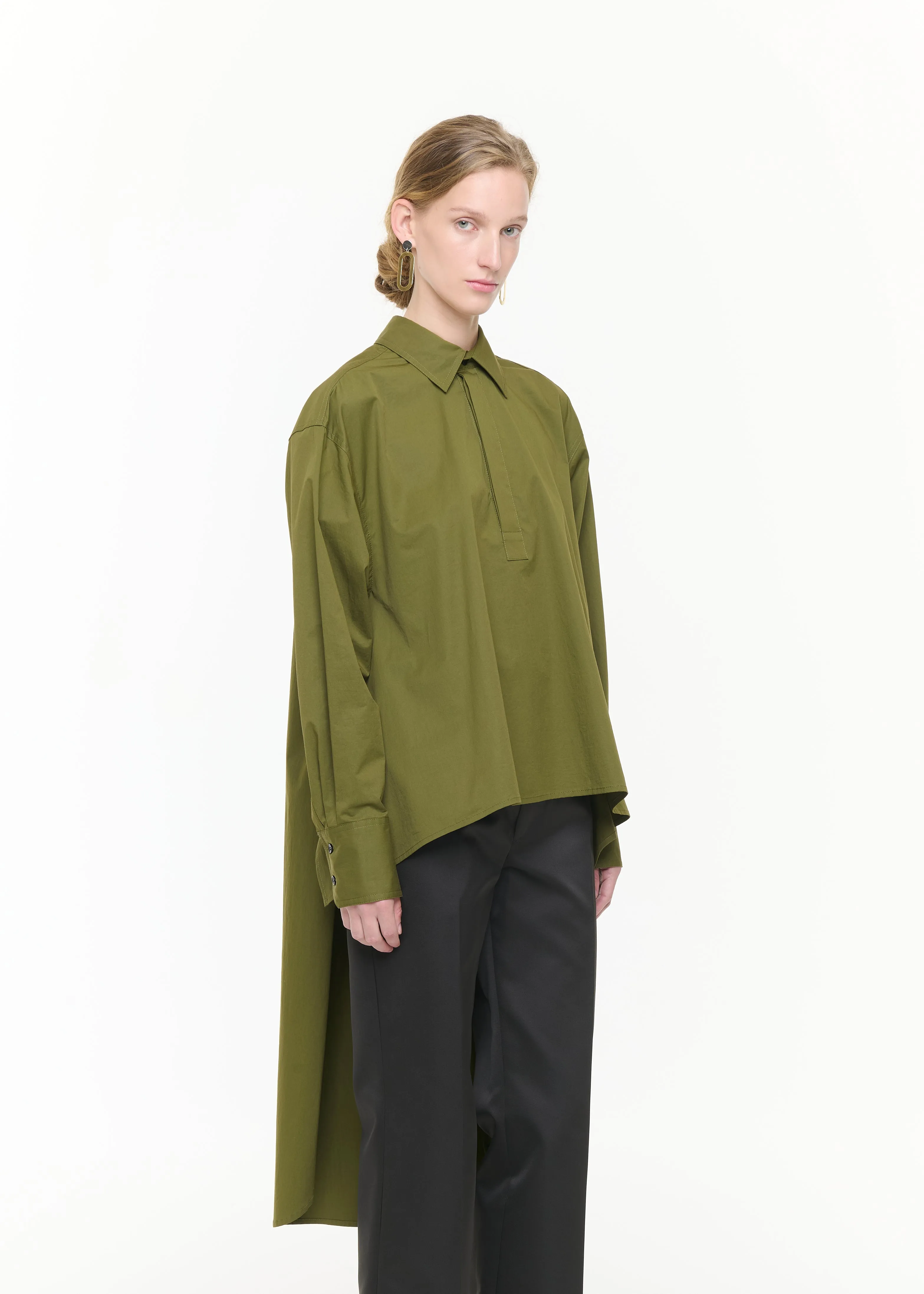 GREEN ASYMMETRIC SHIRT sold by Plan C product image thumbnail 4
