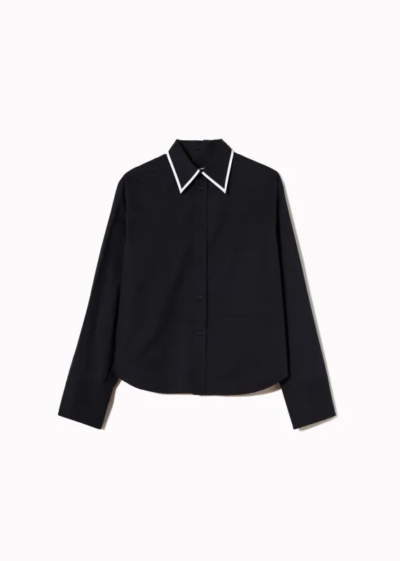 CONTRAST PROFILE BOXY SHIRT made by Plan C