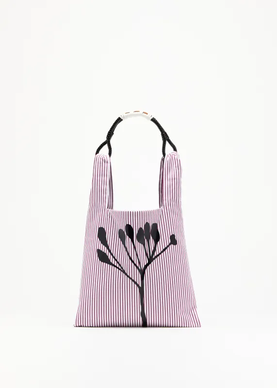 STRIPED POPELINE SHOPPER made by Plan C