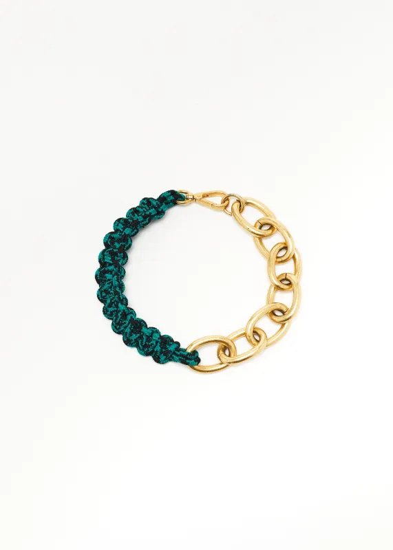 GREEN ROPE AND CHAIN NECKLACE made by Plan C