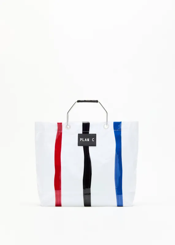 BIG WHITE WAXED BEACH BAG made by Plan C