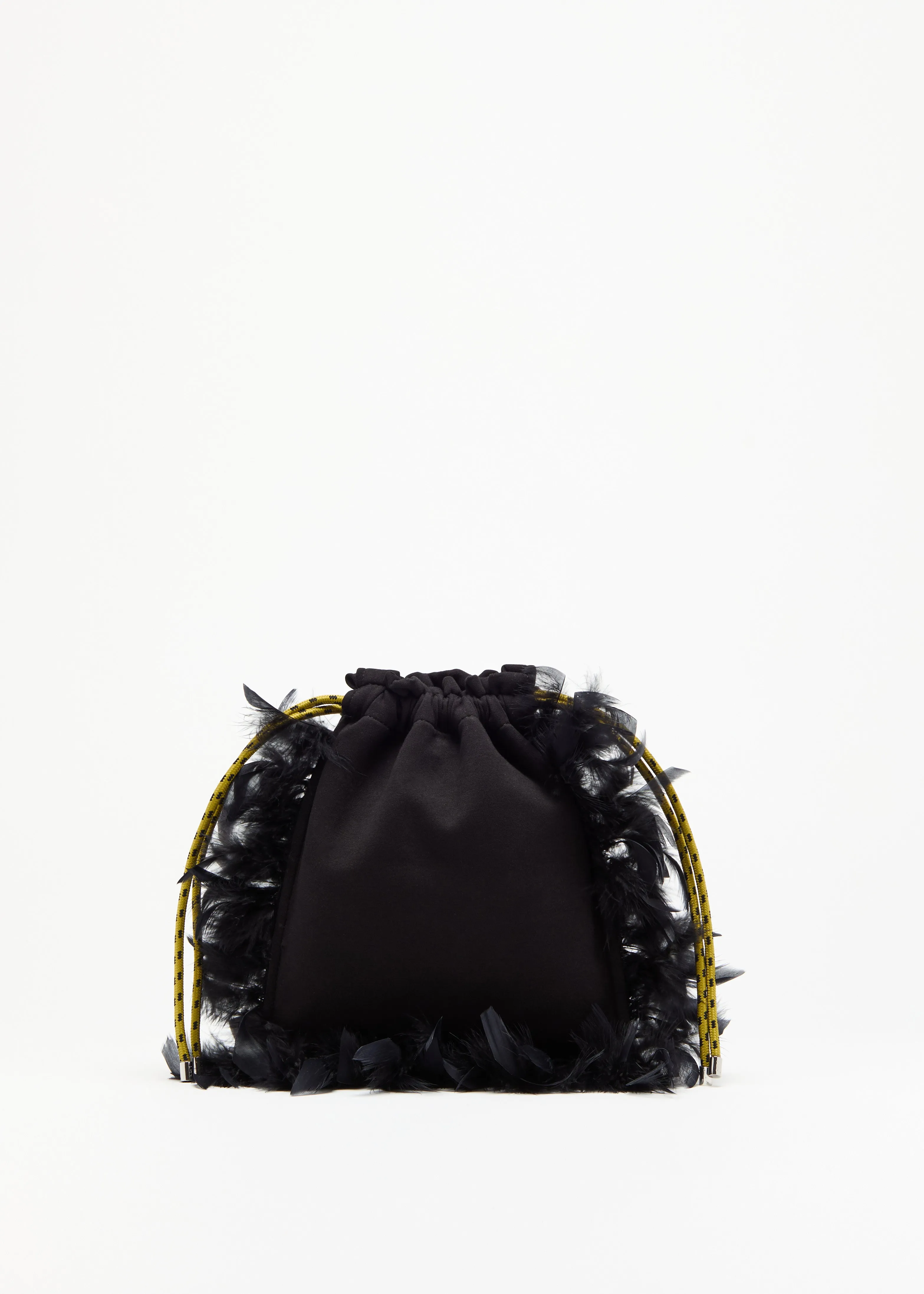 BLACK FLEECE POUCH WITH FEATHERS sold by Plan C product image thumbnail 3
